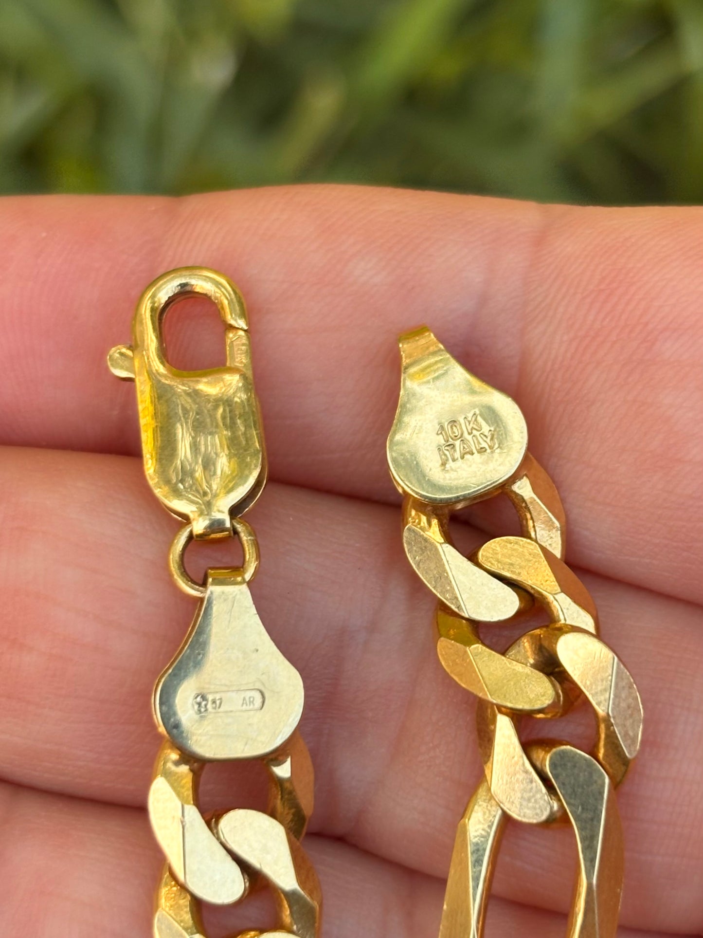 10k Gold Figaro Link Bracelet