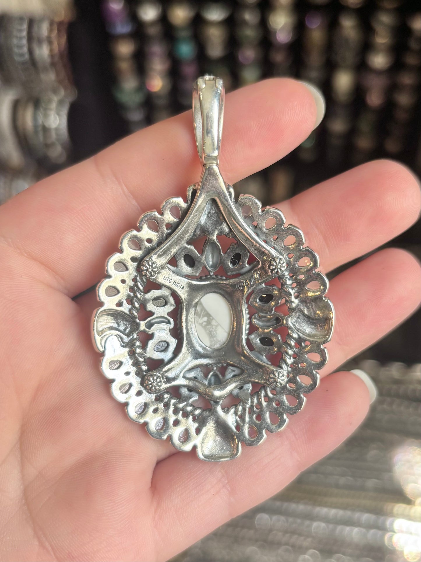 Multi-Gemstone Navajo Style Pendant