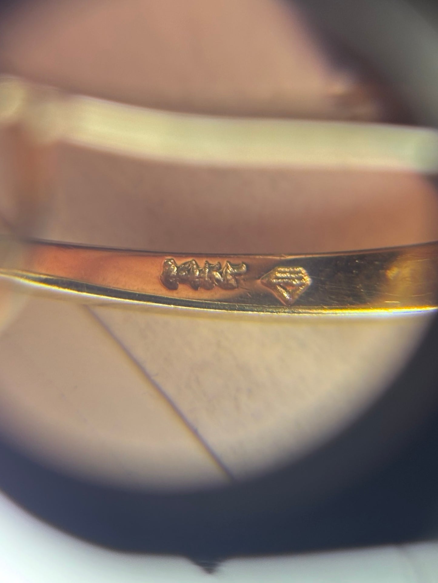 14K Gold Natural Solid Marquise Opal Ring with Diamond Accent