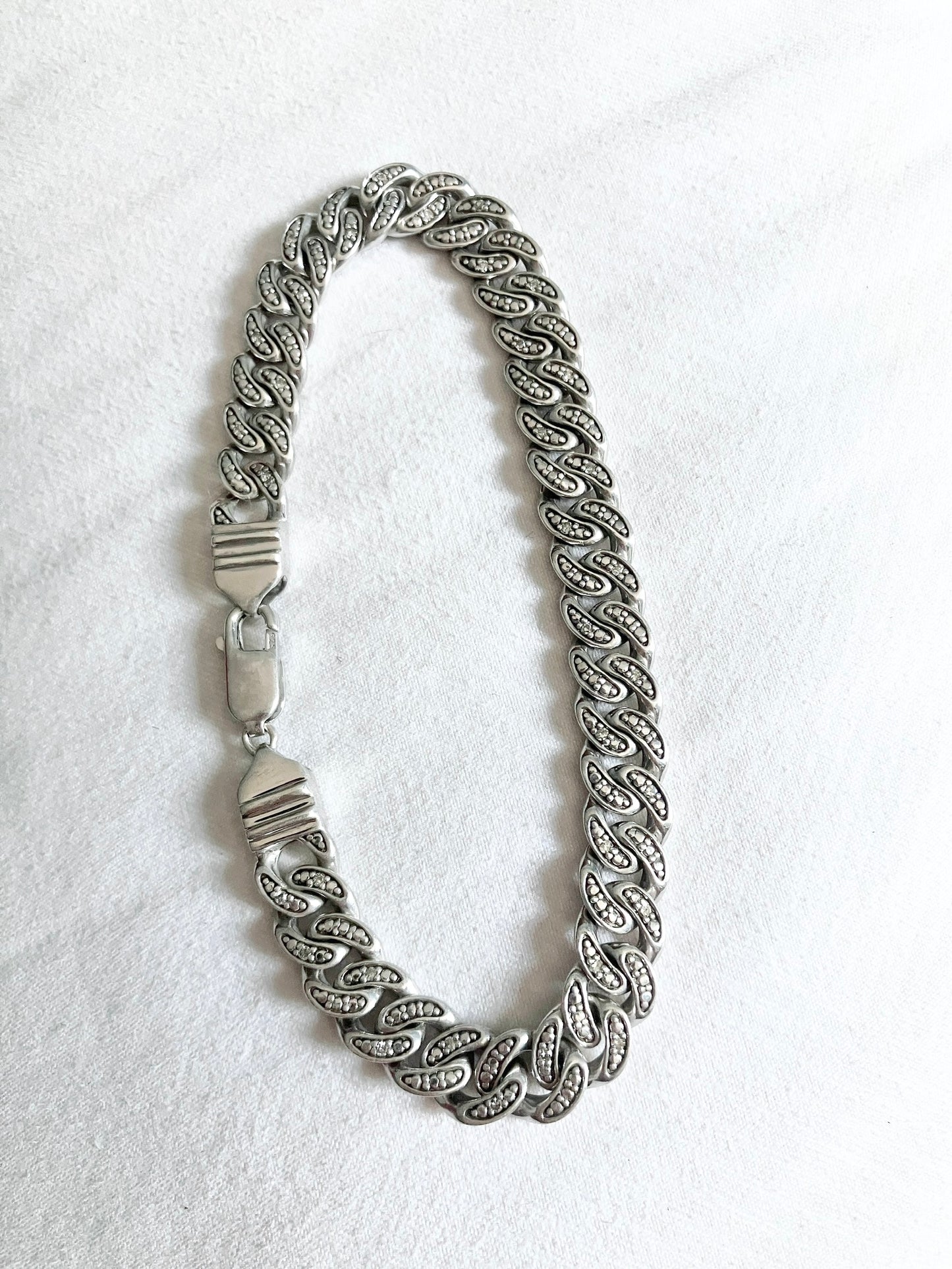 Diamond Cuban Link Chain & Bracelet Set