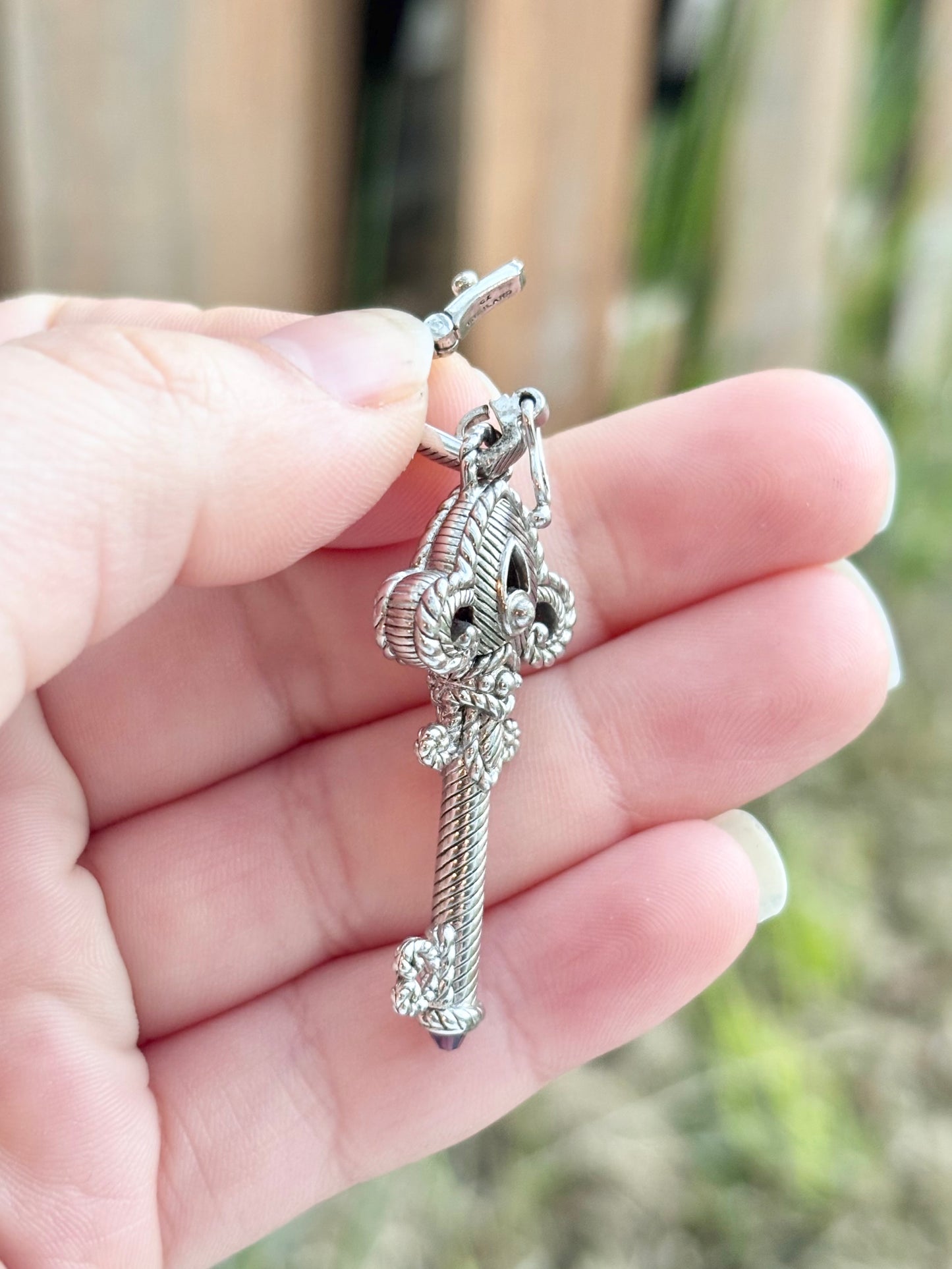 Judith Ripka Key Pendant with Amethyst Accent