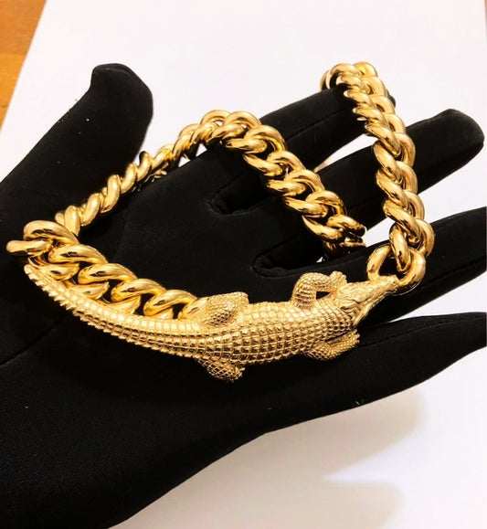 Aristocrazy Cuban Link Crocodile Chain