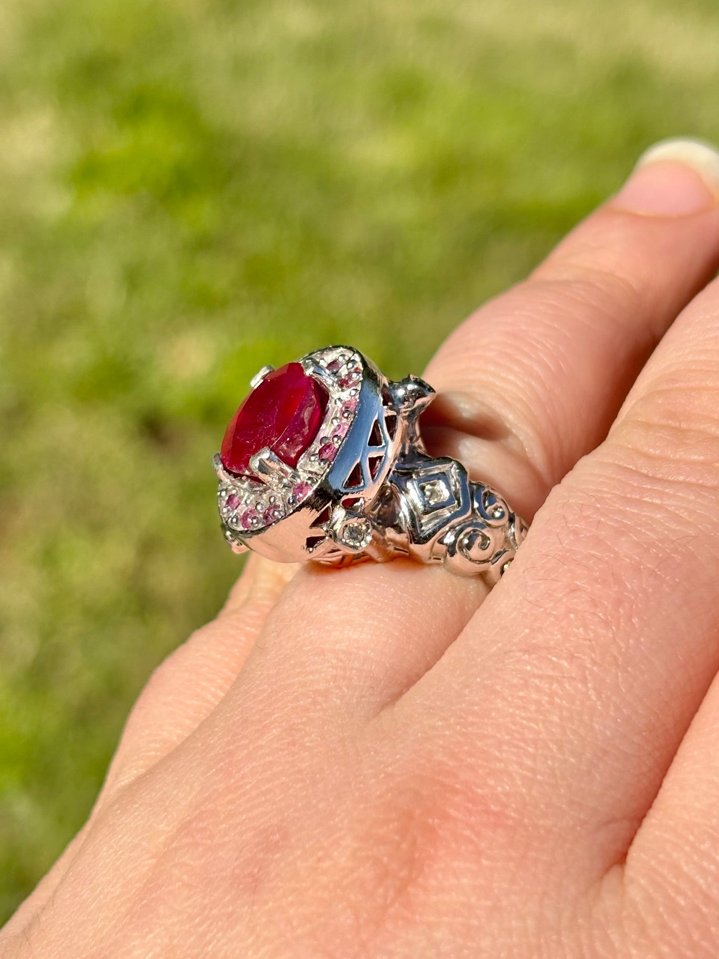 GF Ruby Halo Ring