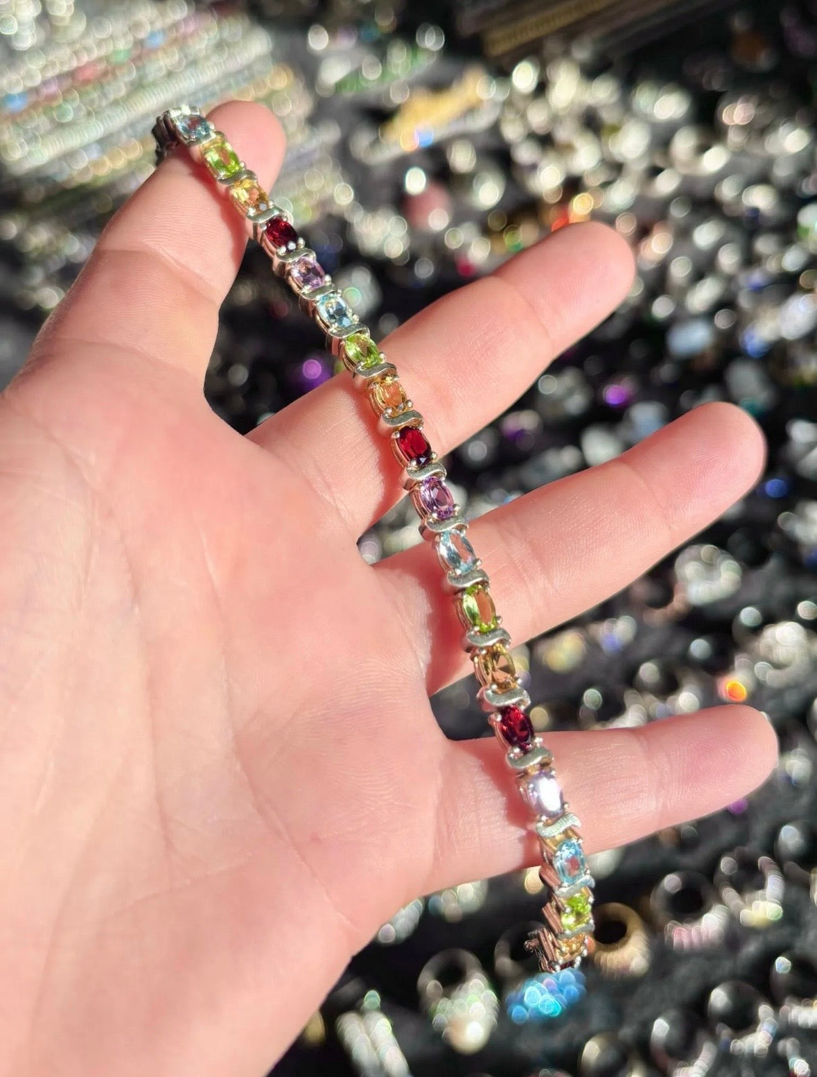 S-Link Multi Gemstone Tennis Bracelet