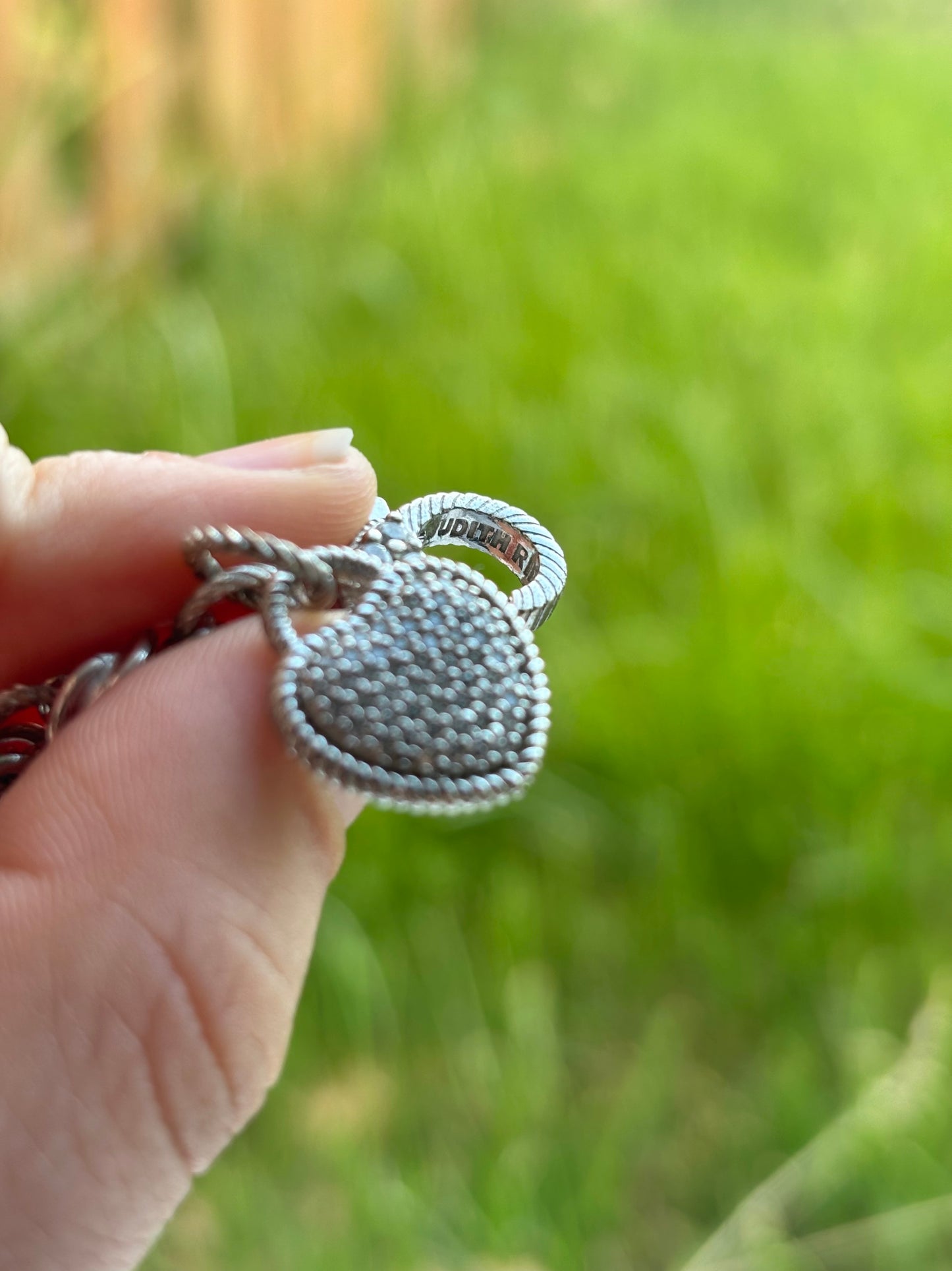 Judith Ripka Byzantine Bracelet with Diamonique Heart Charm