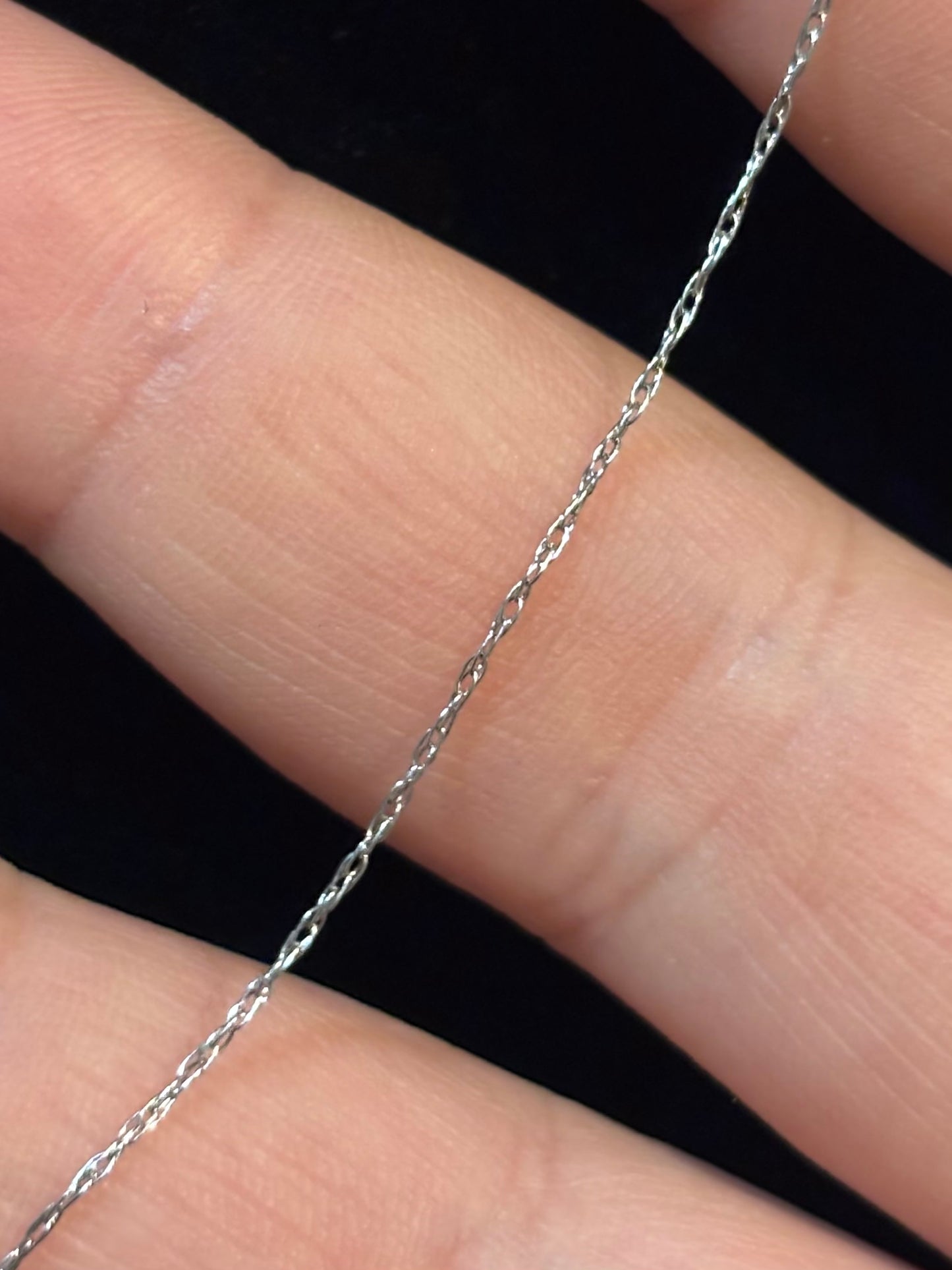 10K White Gold Chain