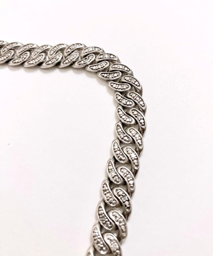 Diamond Cuban Link Chain & Bracelet Set