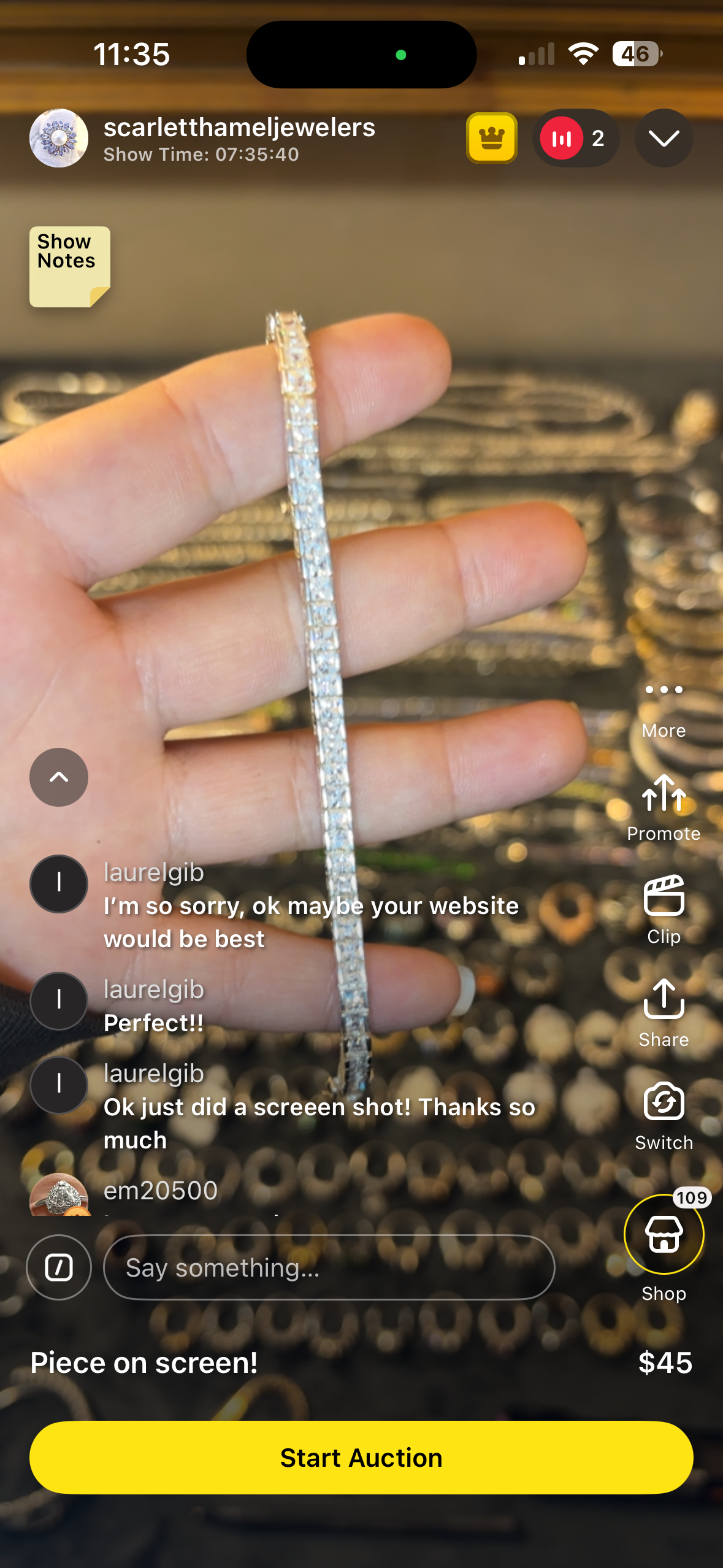 Princess Cut Chanel Set Tennis Bracelet