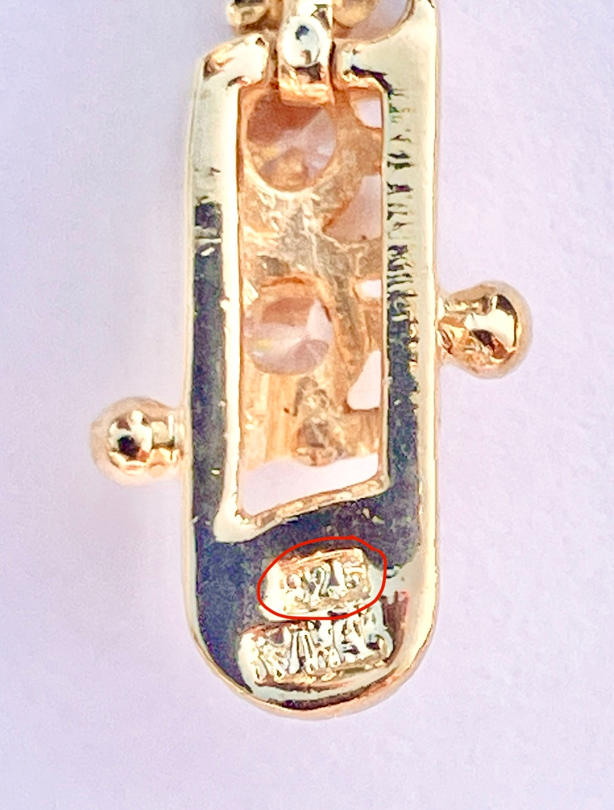 Gold Plated "Diamond" S-Link Tennis Bracelet
