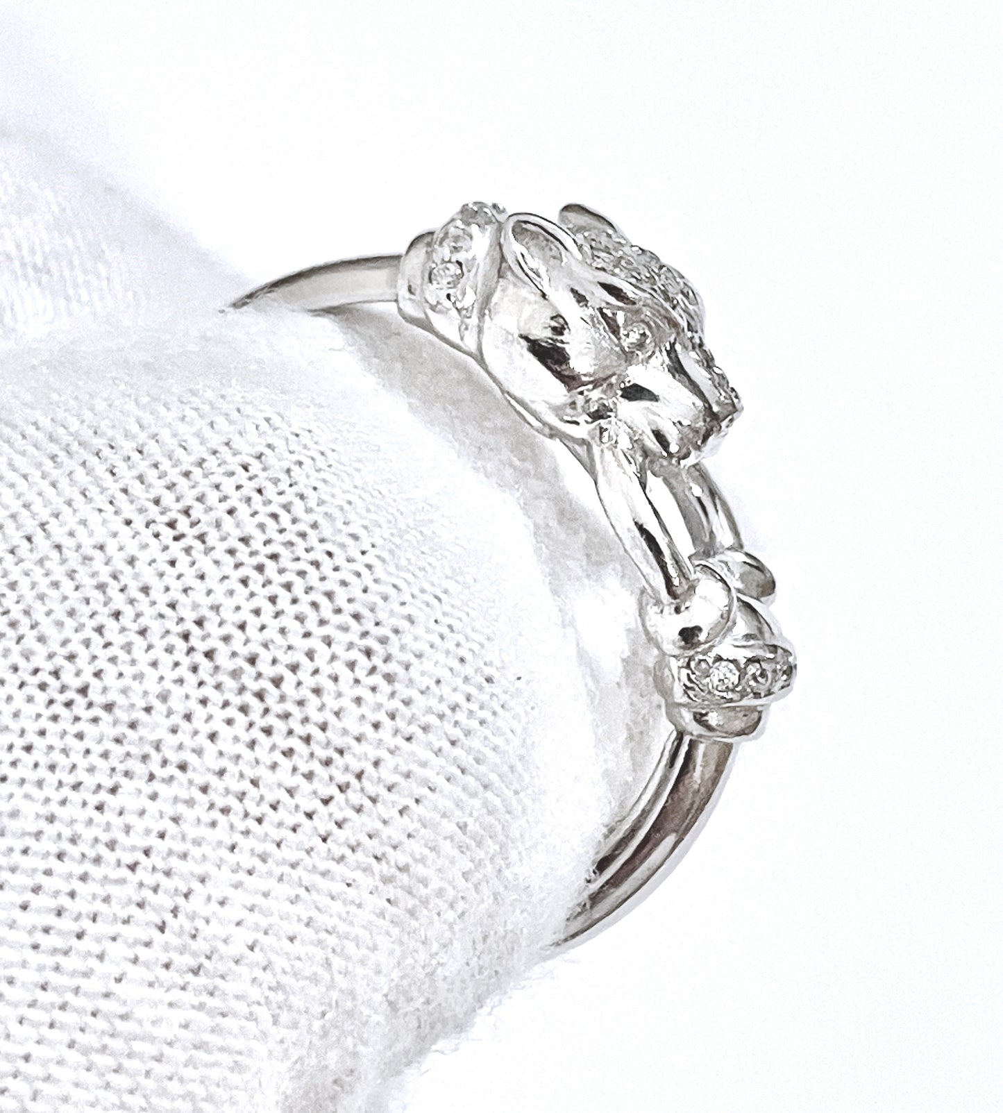 Cartier Inspired “Diamond” Panther Ring