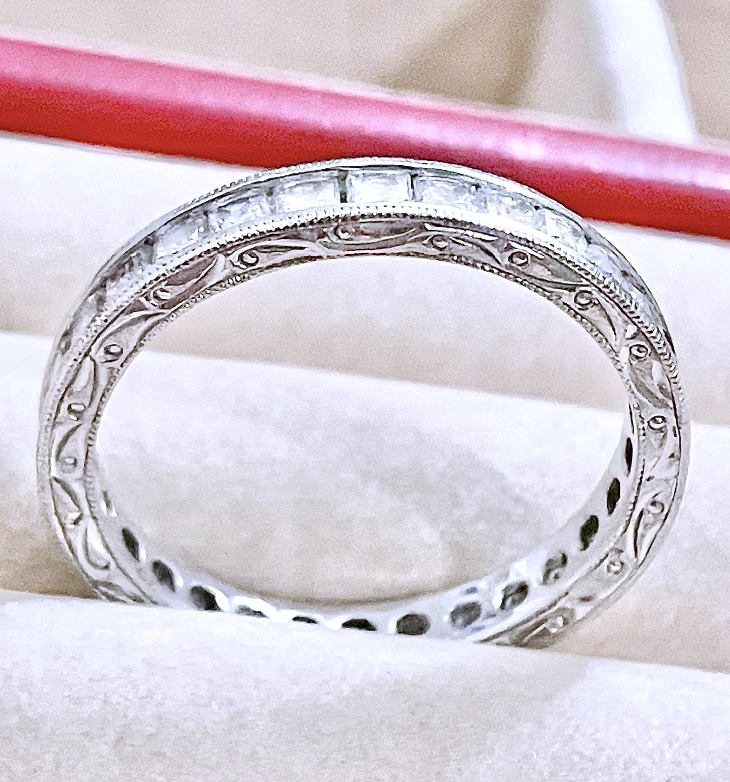 Tacori Channel Set Princess Cut "Diamond" Eternity Ring