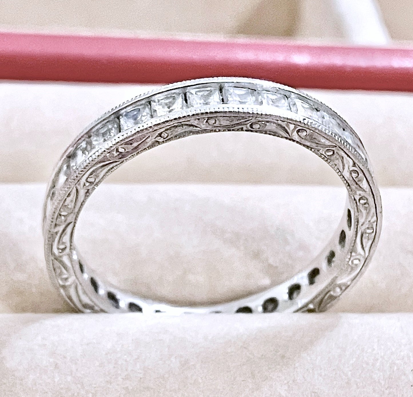 Tacori Channel Set Princess Cut "Diamond" Eternity Ring