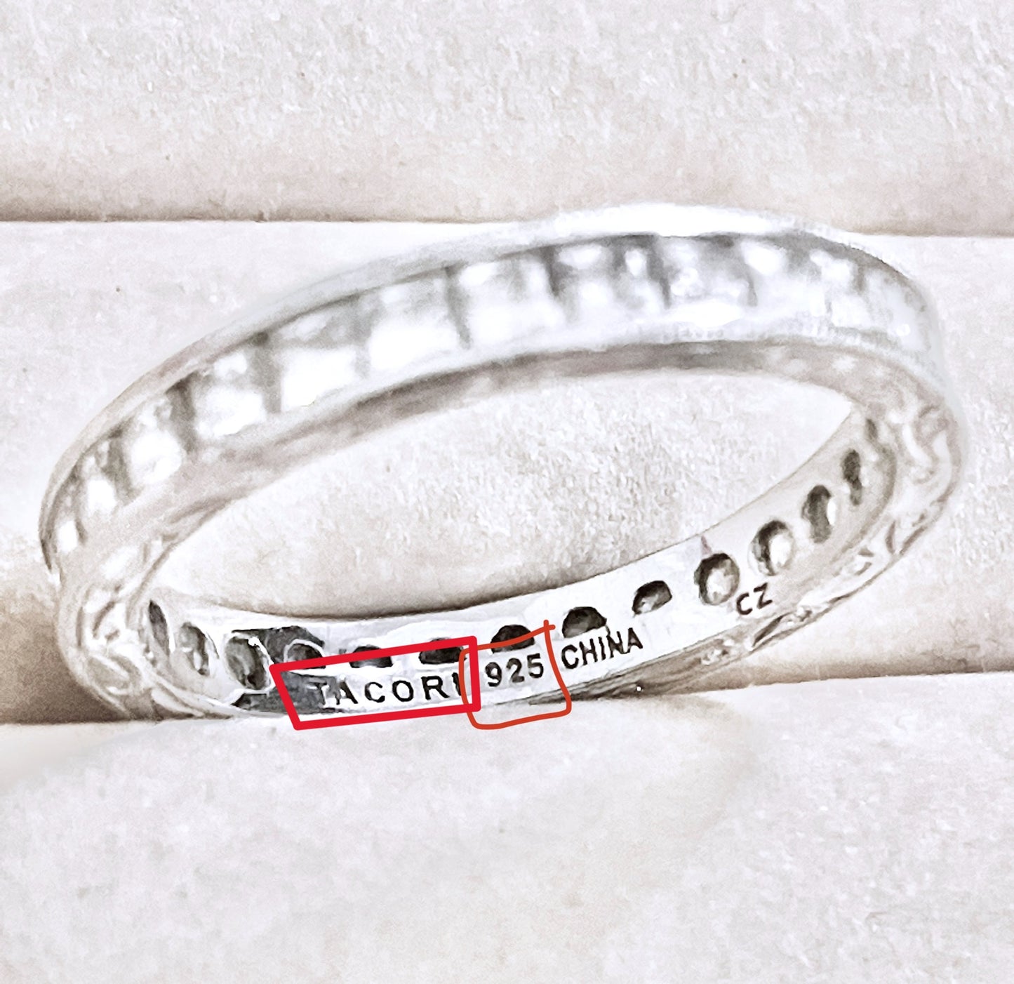 Tacori Channel Set Princess Cut "Diamond" Eternity Ring