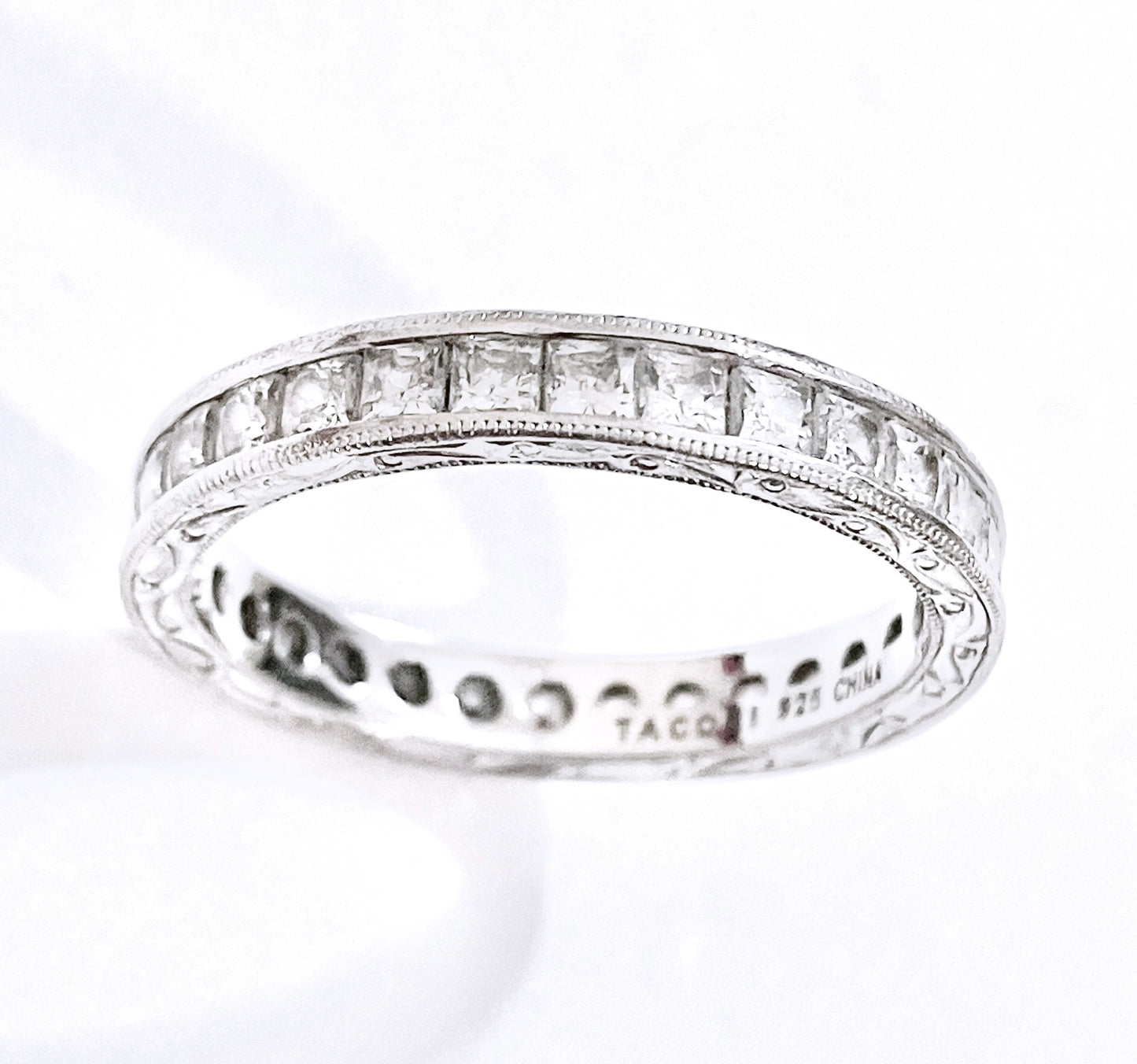 Tacori Channel Set Princess Cut "Diamond" Eternity Ring