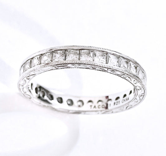 Tacori Channel Set Princess Cut "Diamond" Eternity Ring