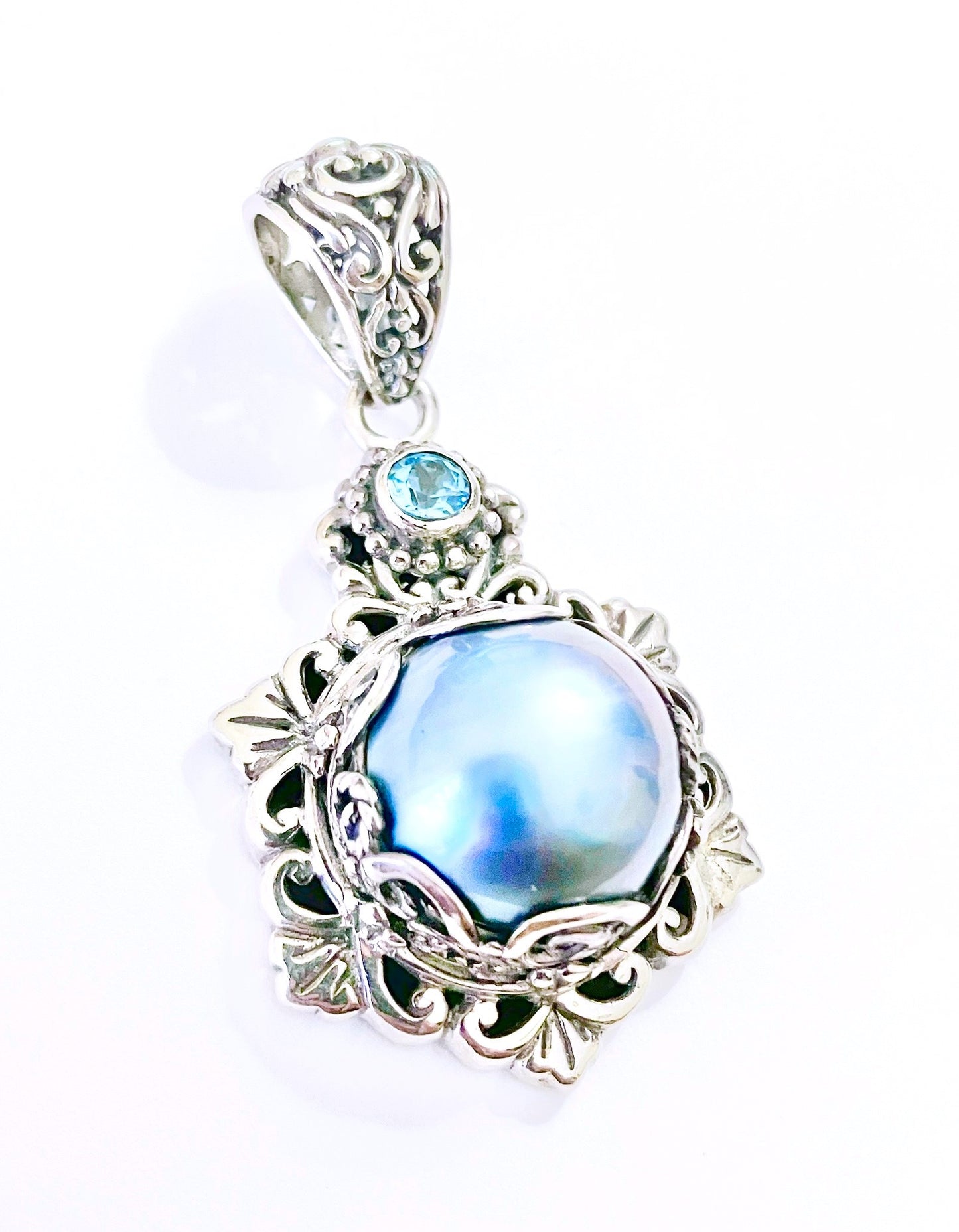 Sarda Blue Mabé Pearl Set