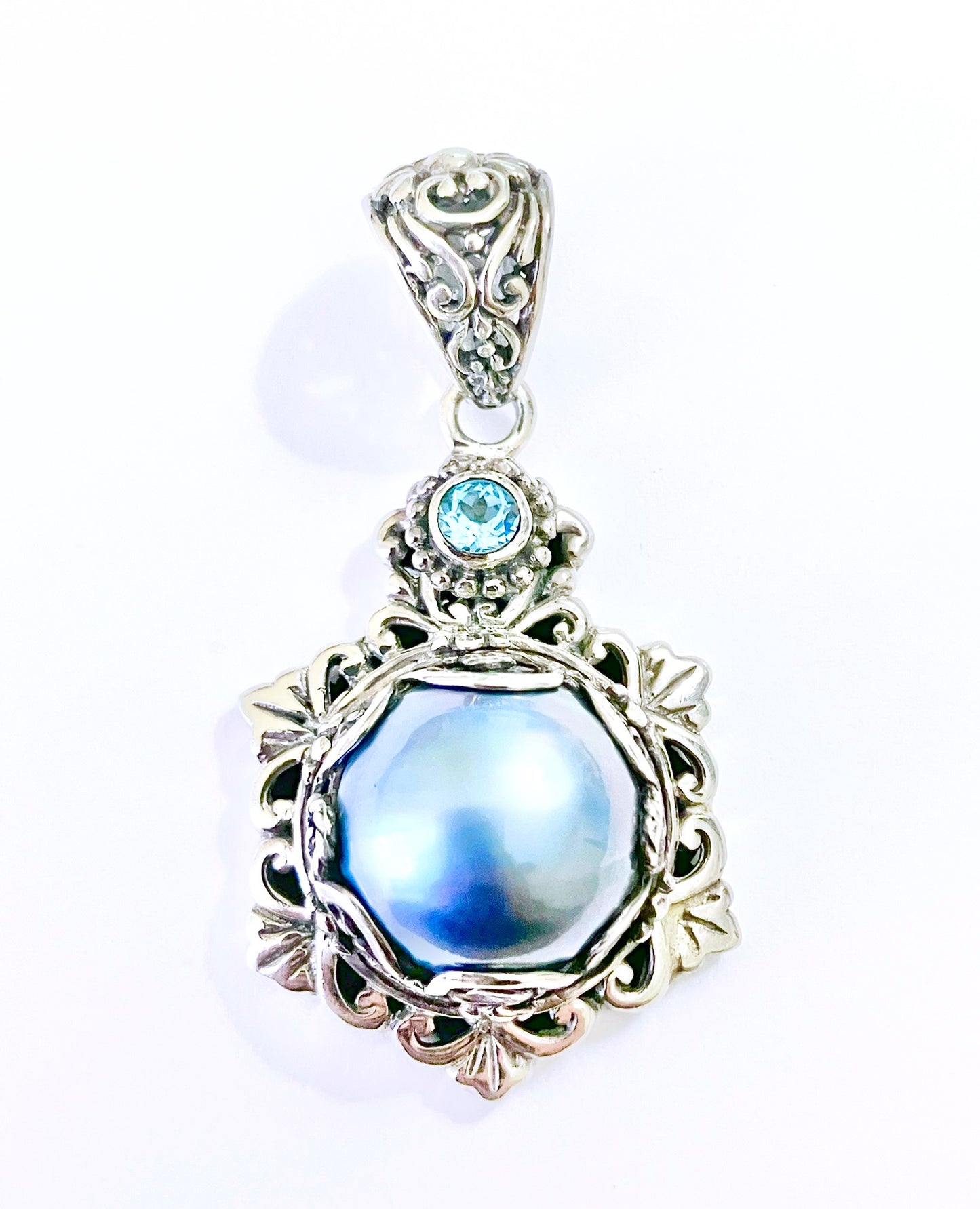 Sarda Blue Mabé Pearl Set
