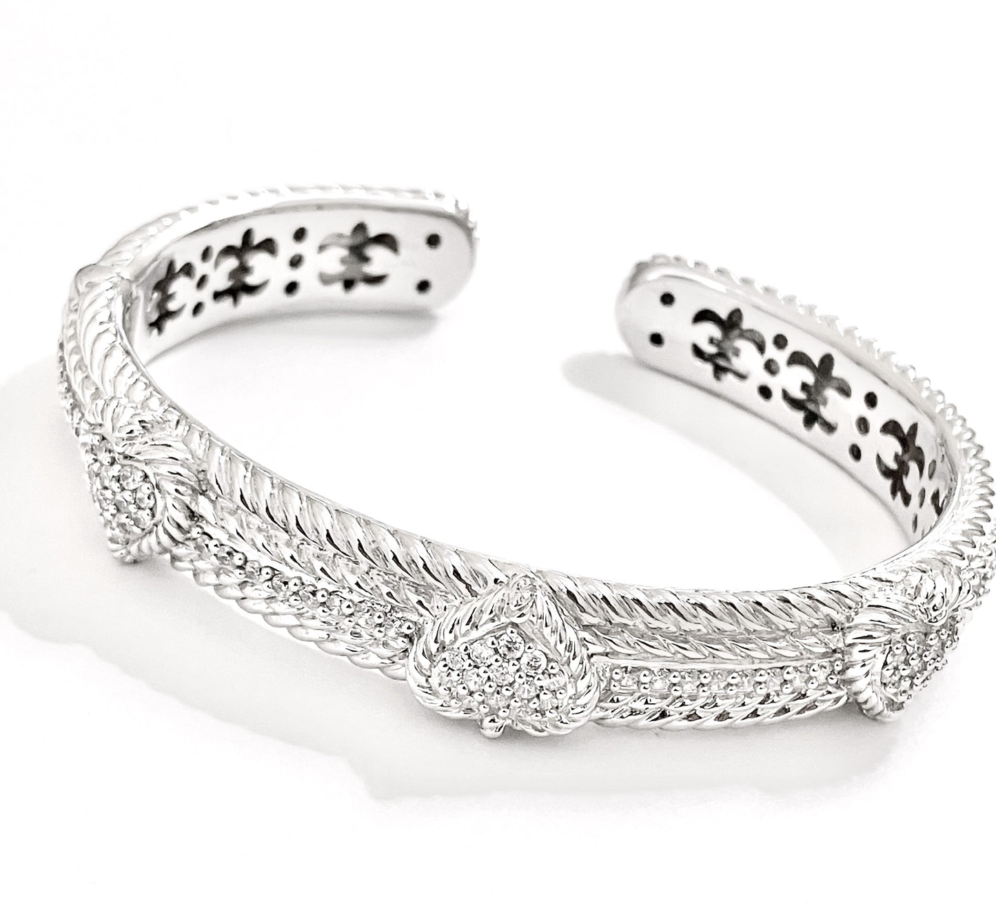 Judith Ripka "Diamond" Heart Bangle
