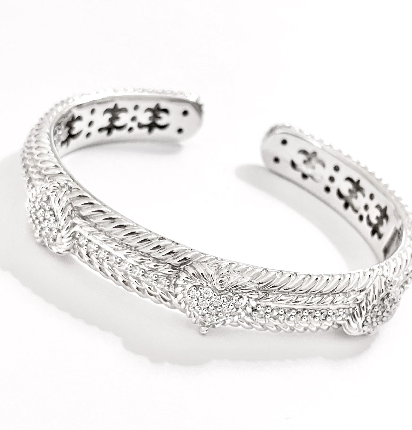Judith Ripka "Diamond" Heart Bangle