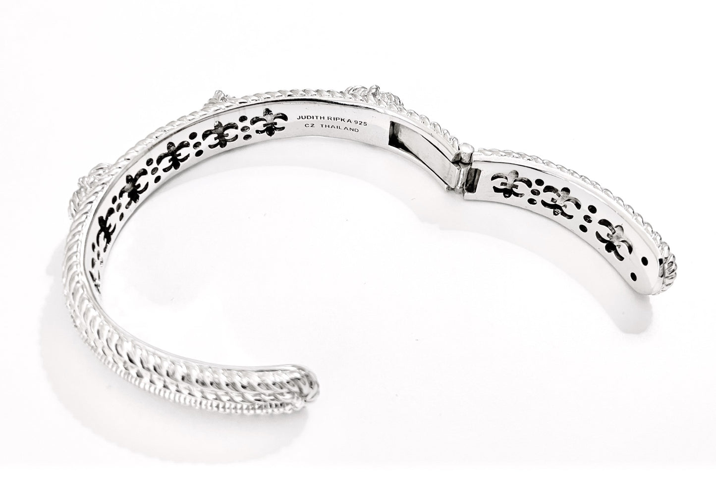 Judith Ripka "Diamond" Heart Bangle