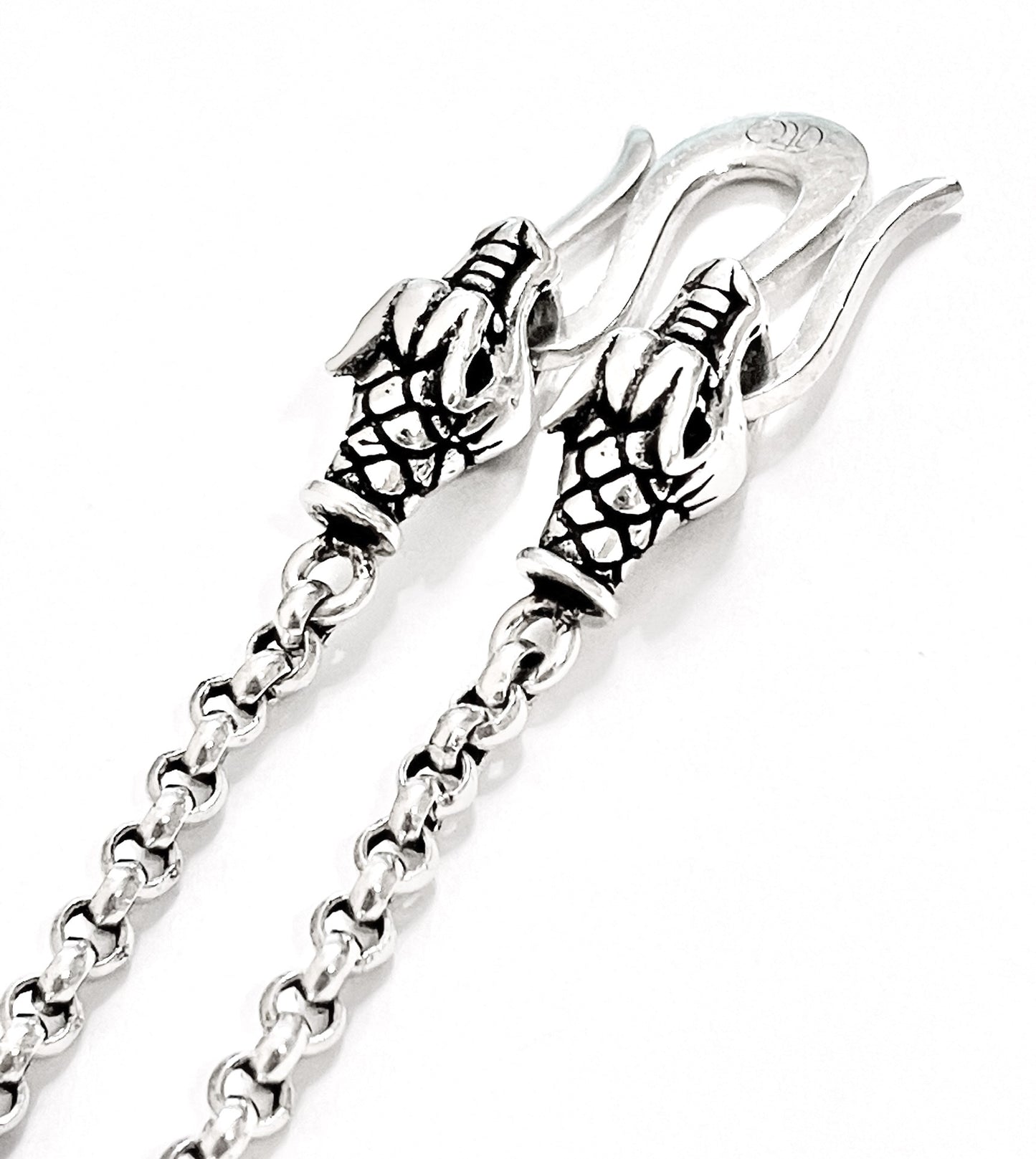 Rolo Link Chain with Dragon Head Clasp