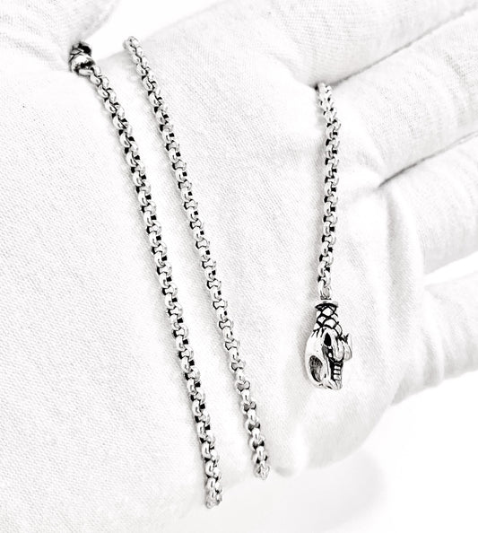 Rolo Link Chain with Dragon Head Clasp