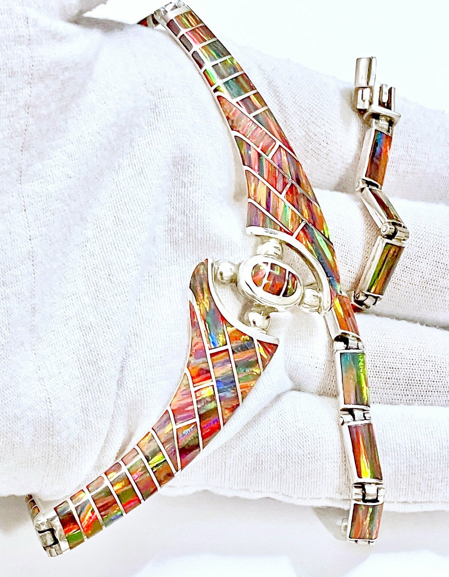 Synthetic Black Fire Opal Set