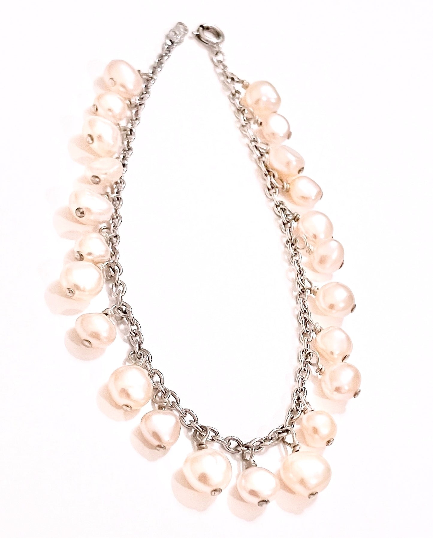 Soft Peach Pearl Bracelet
