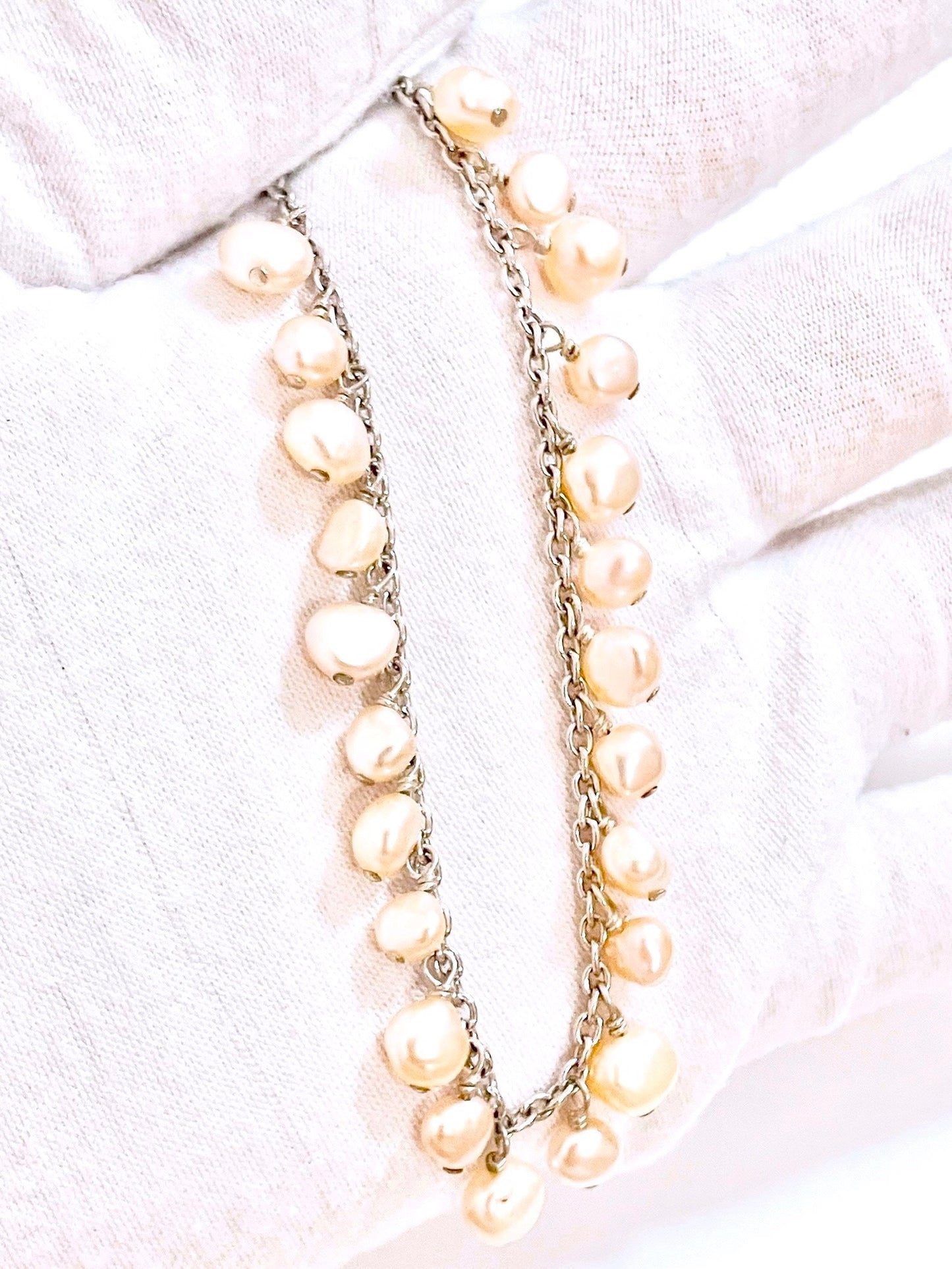 Soft Peach Pearl Bracelet