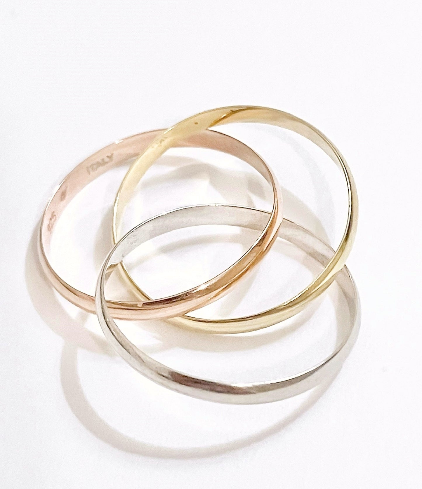 Tri-Color "Cartier” Trinity Ring