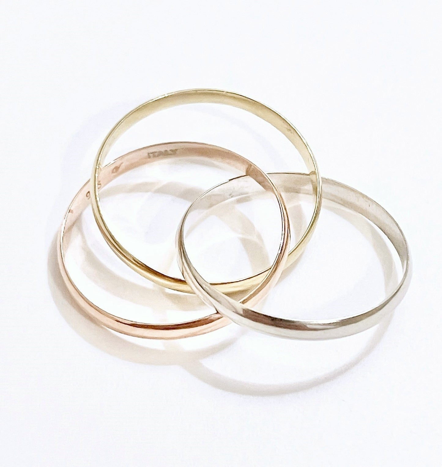 Tri-Color "Cartier” Trinity Ring