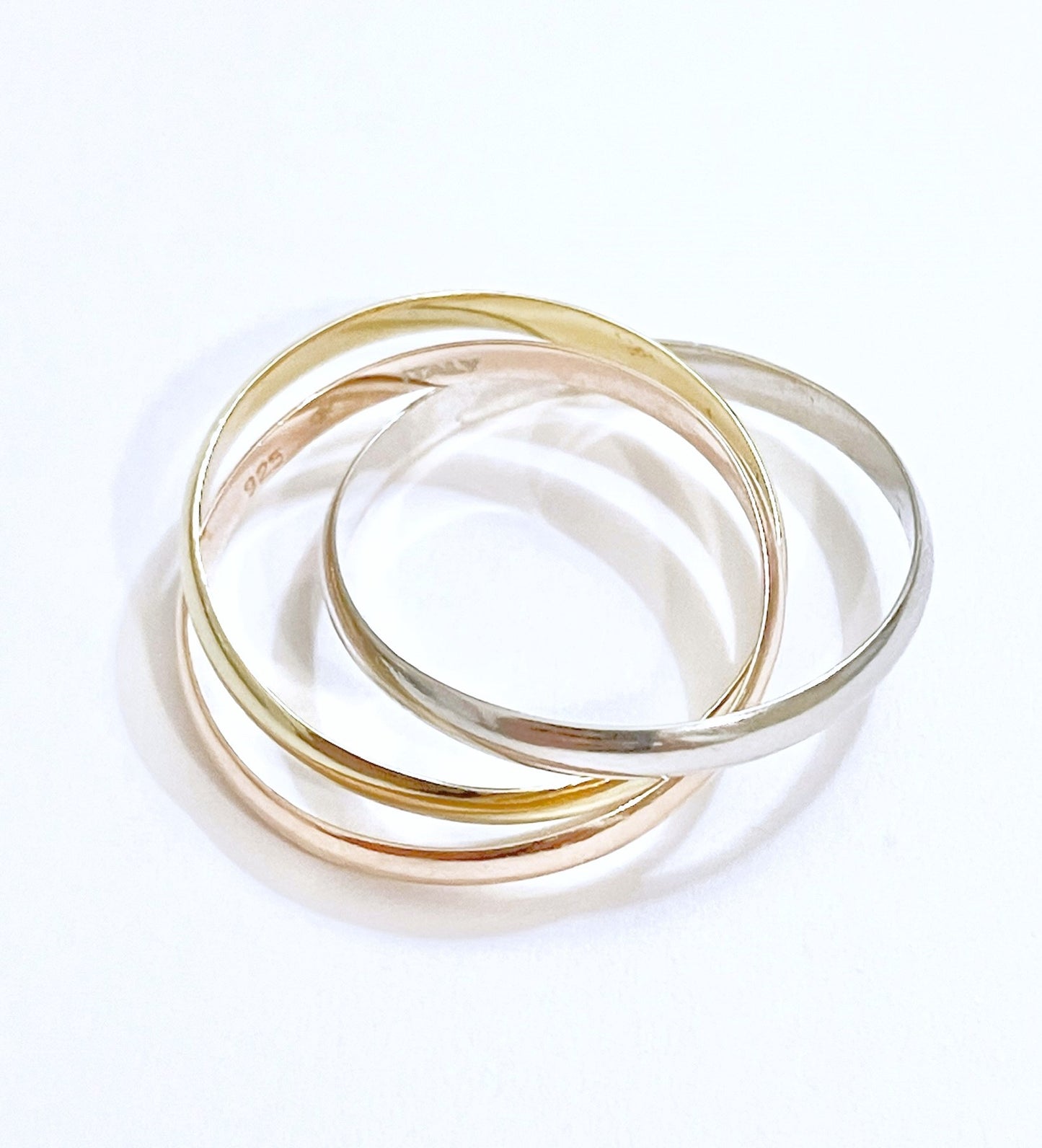 Tri-Color "Cartier” Trinity Ring