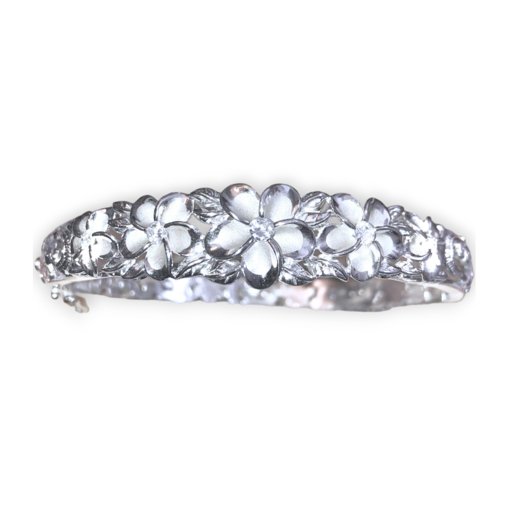 “Diamond” Plumeria Vine Bangle