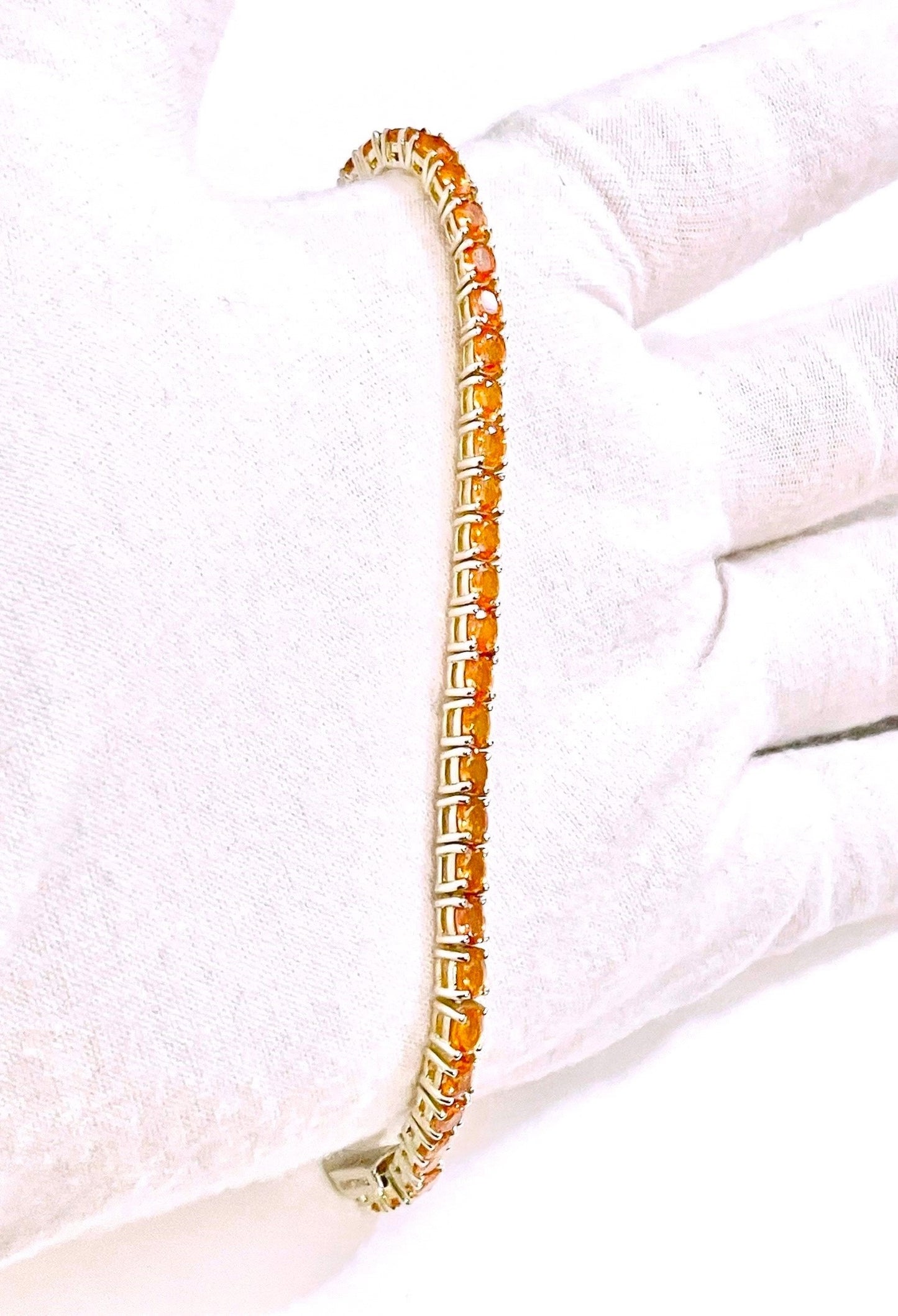 Spessartite Garnet Tennis Bracelet