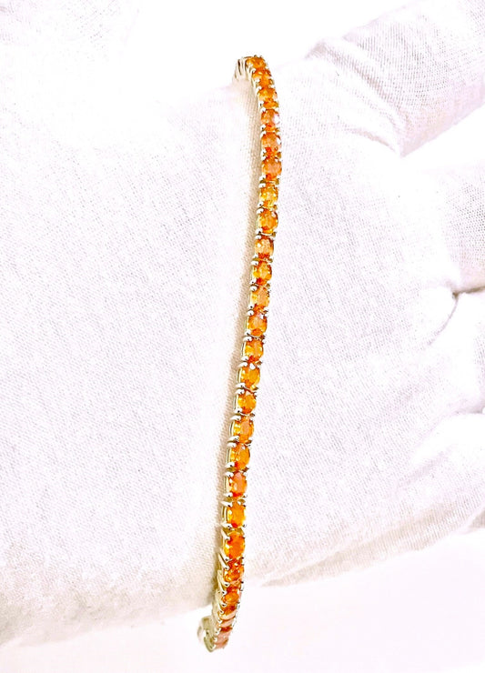 Spessartine Garnet Tennis Bracelet