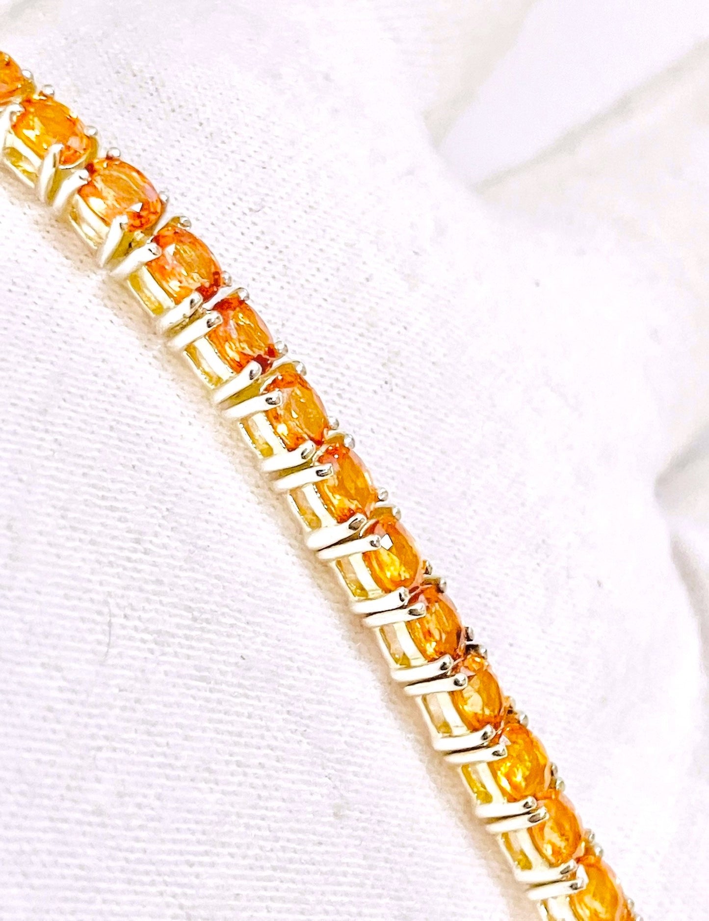 Spessartite Garnet Tennis Bracelet