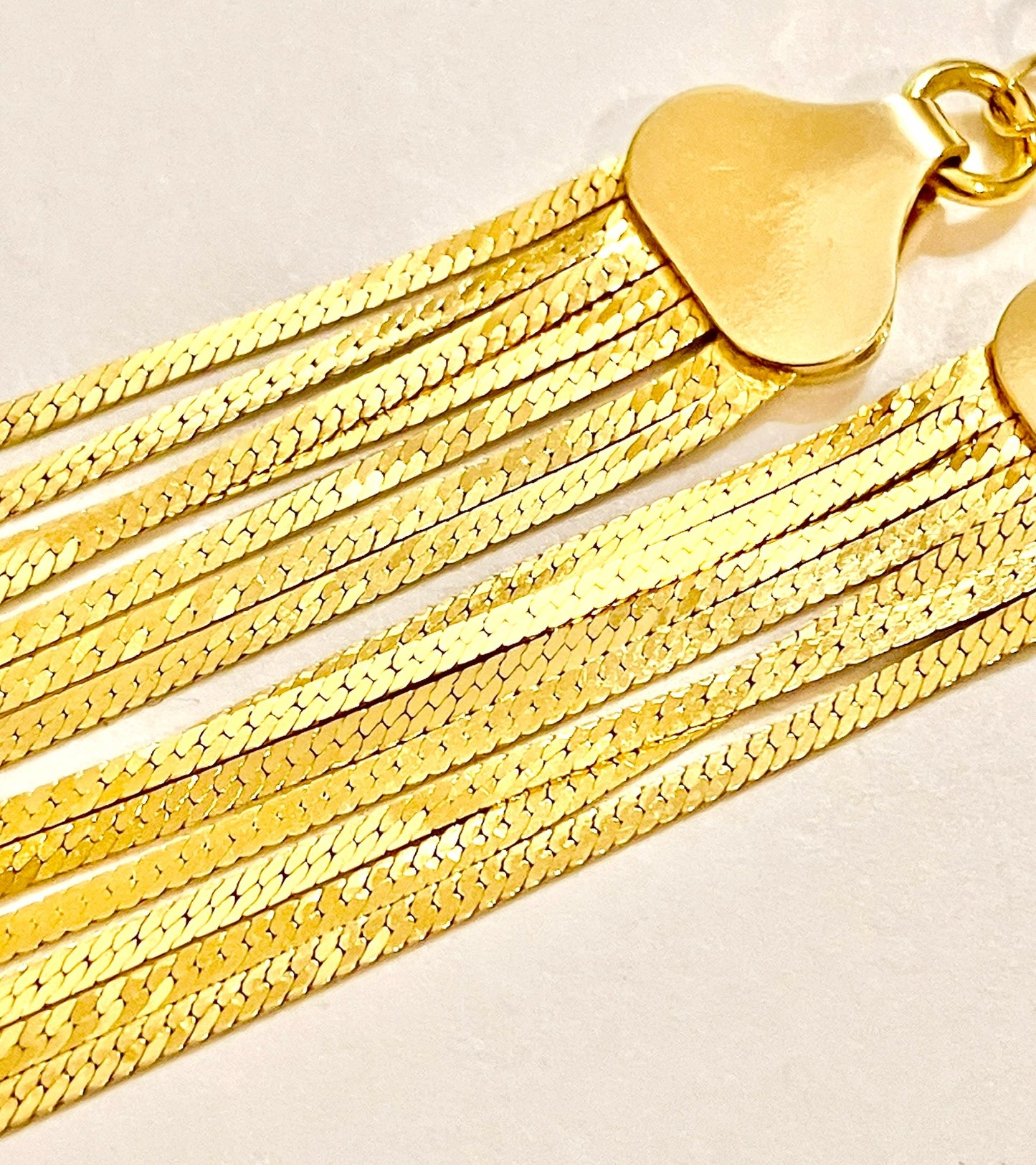 Gold Plated 7 Strand Herringbone Chain
