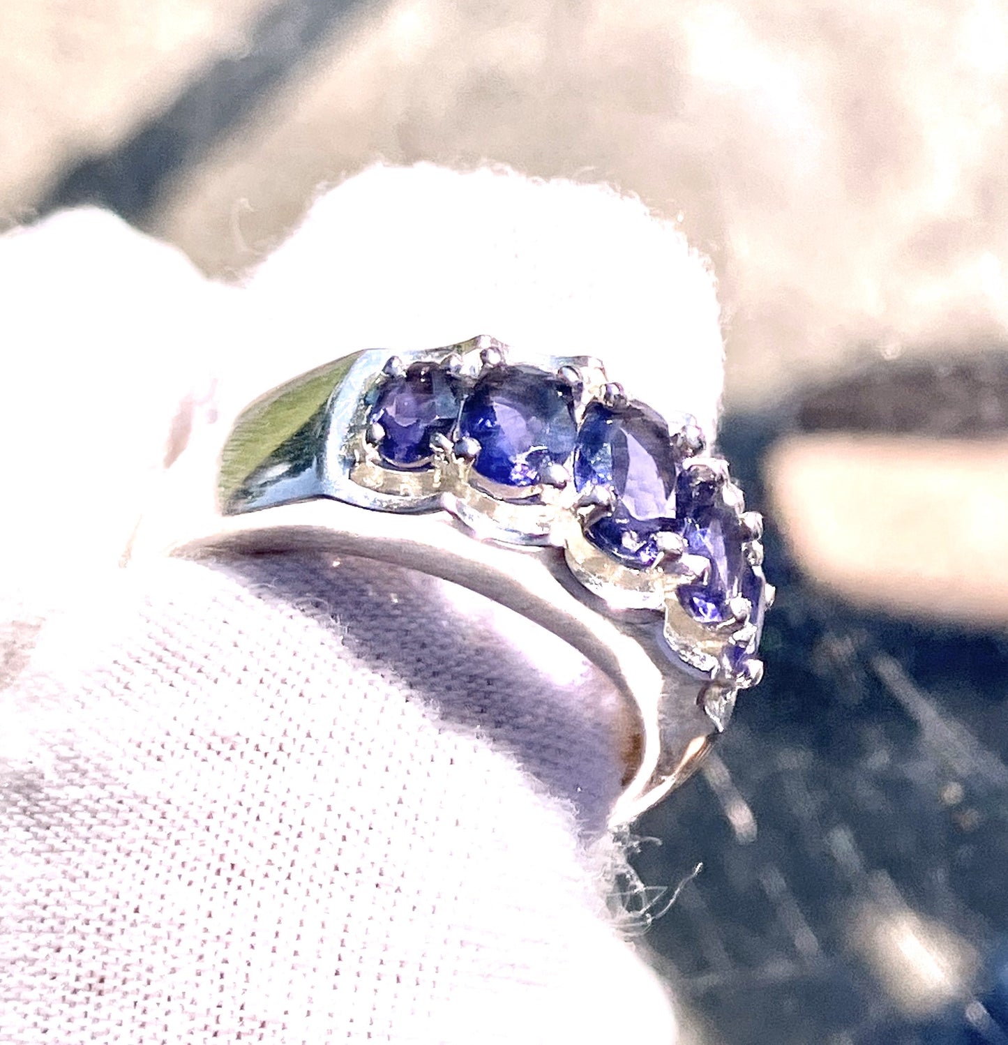 5 Stone Oval Cut Tanzanite Ring