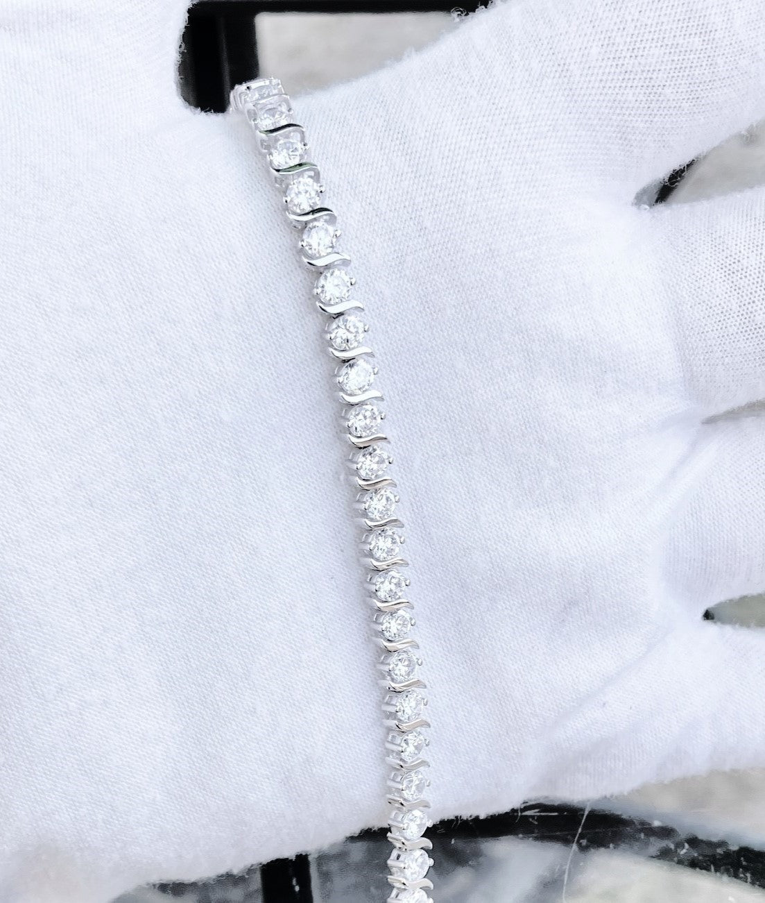 "Diamond" S-Link Tennis Bracelet