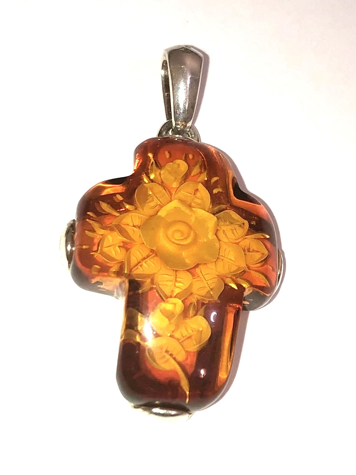 Floral Amber Cross