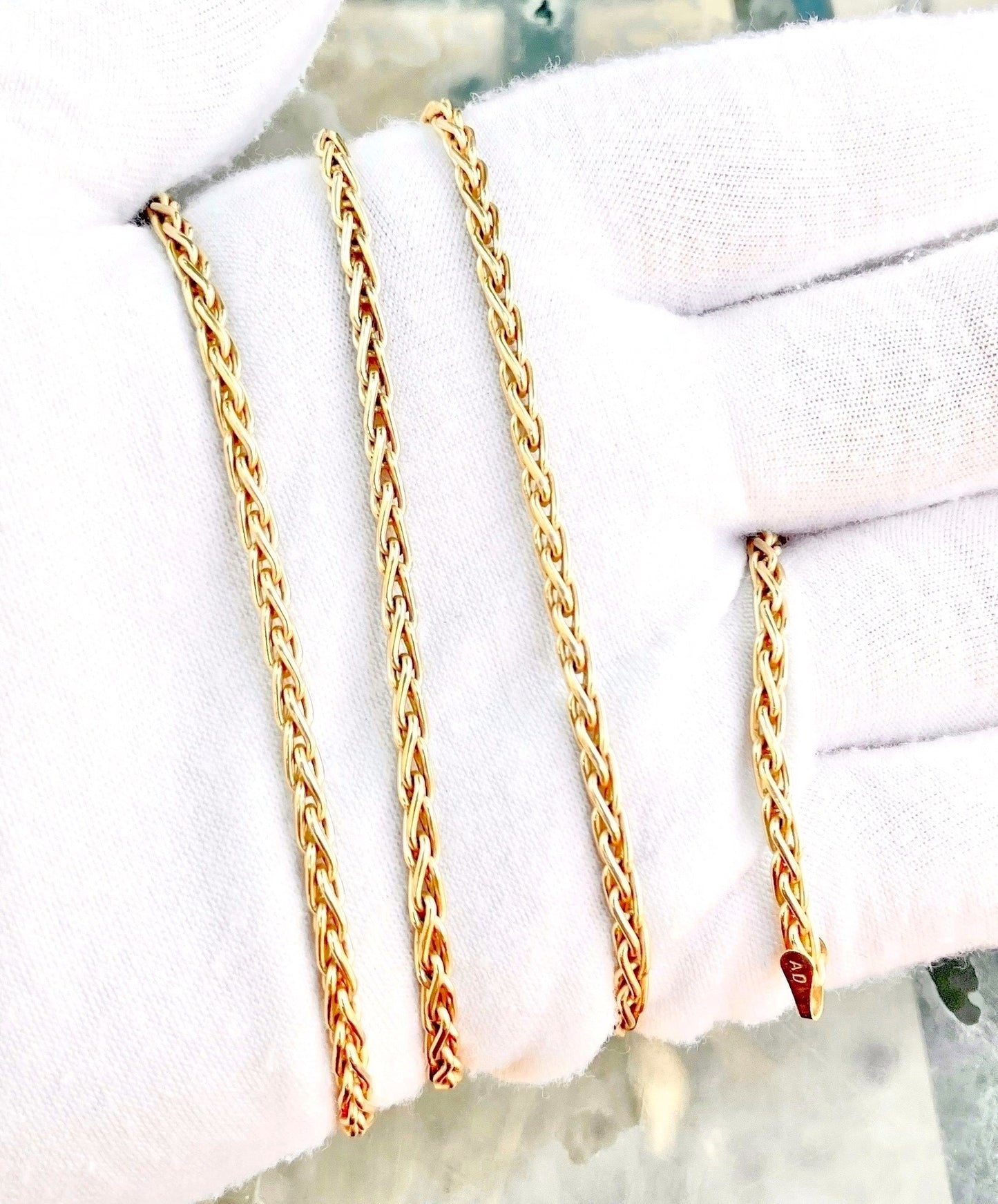 14k Gold Wheat Chain