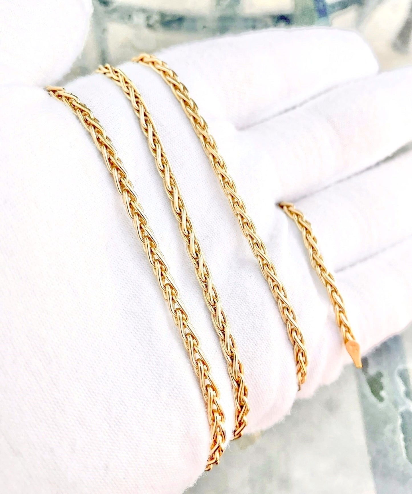 14k Gold Wheat Chain