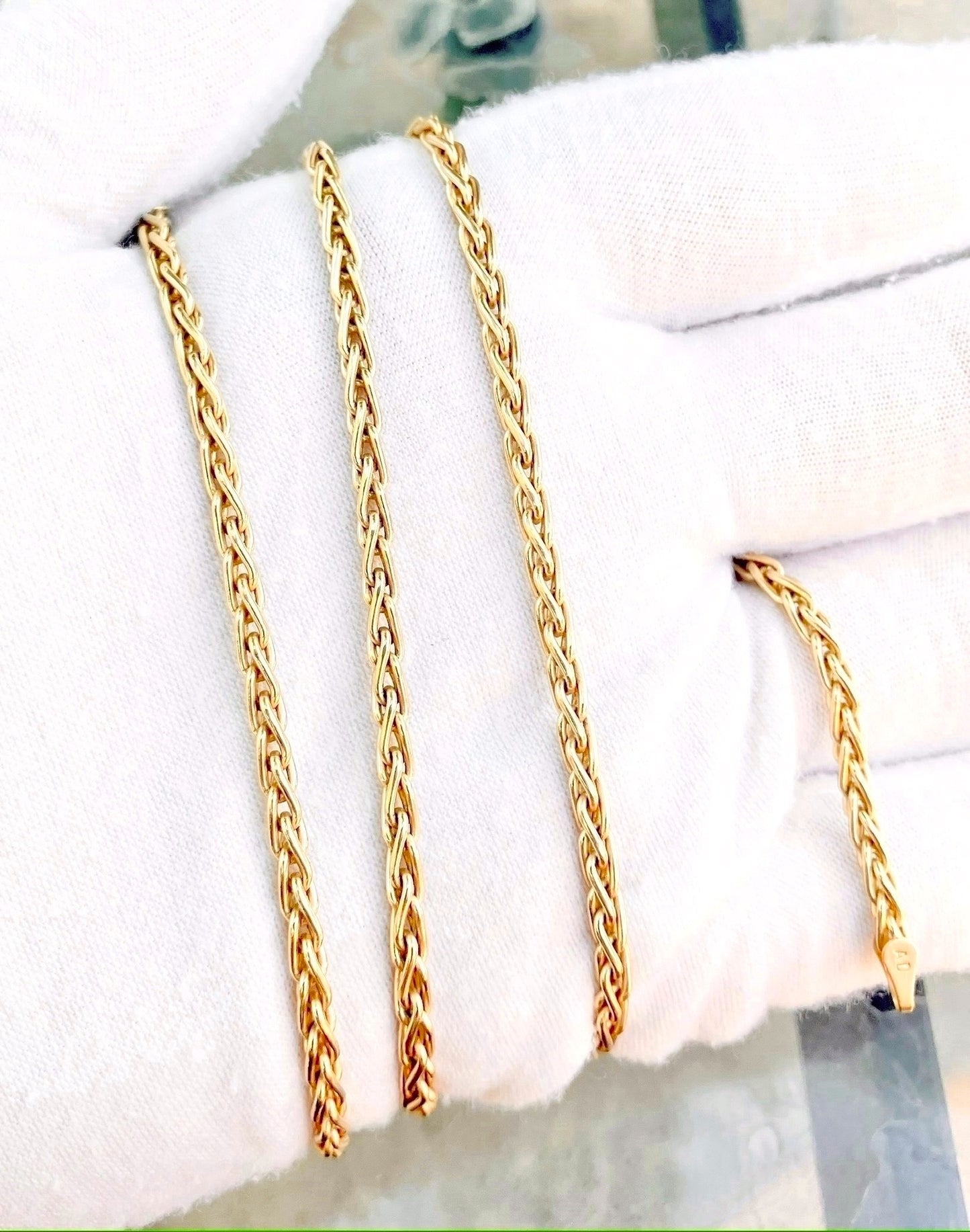 14k Gold Wheat Chain