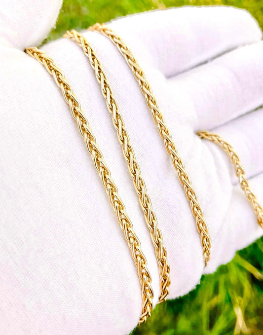 14k Gold Wheat Chain