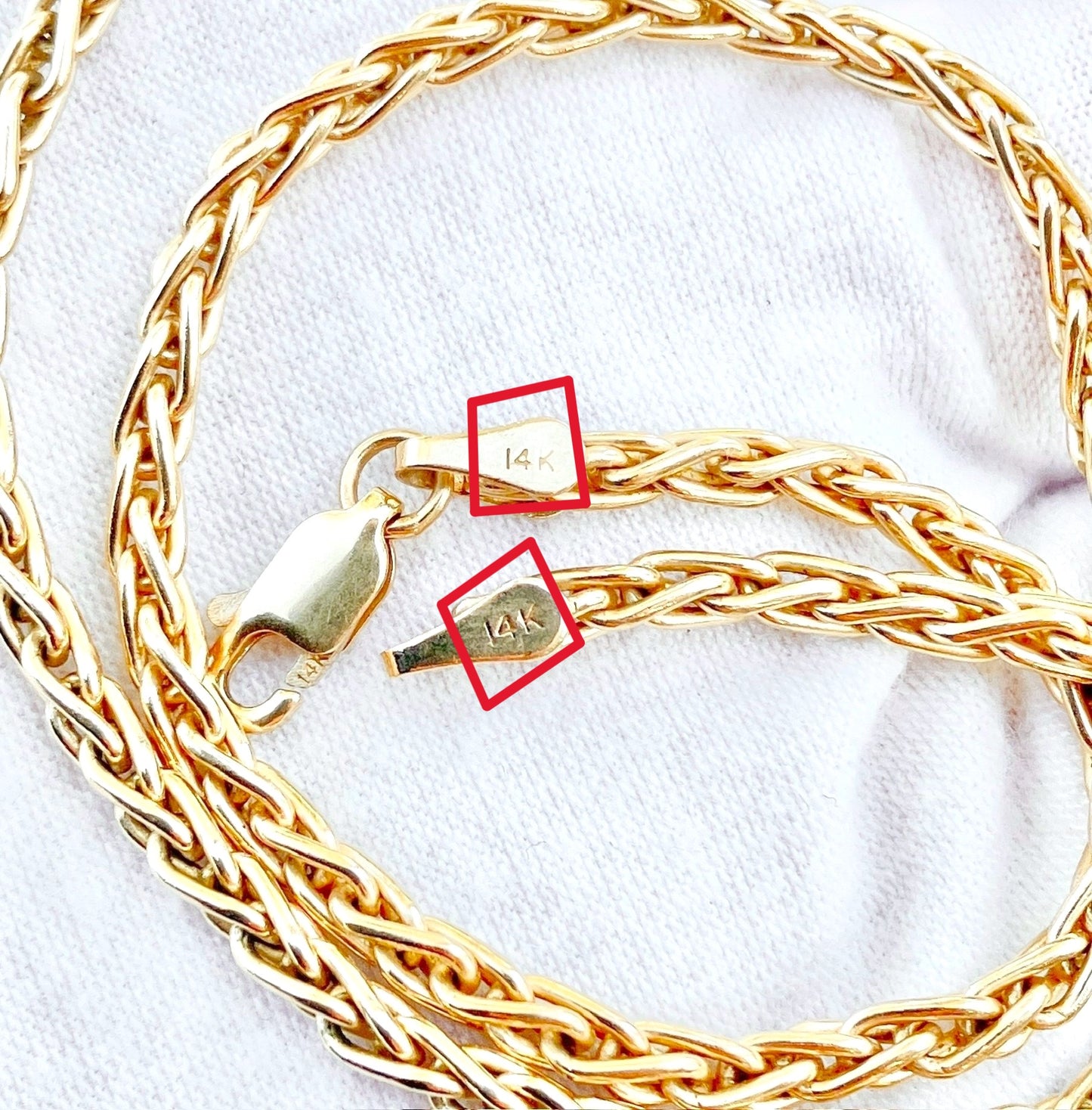 14k Gold Wheat Chain