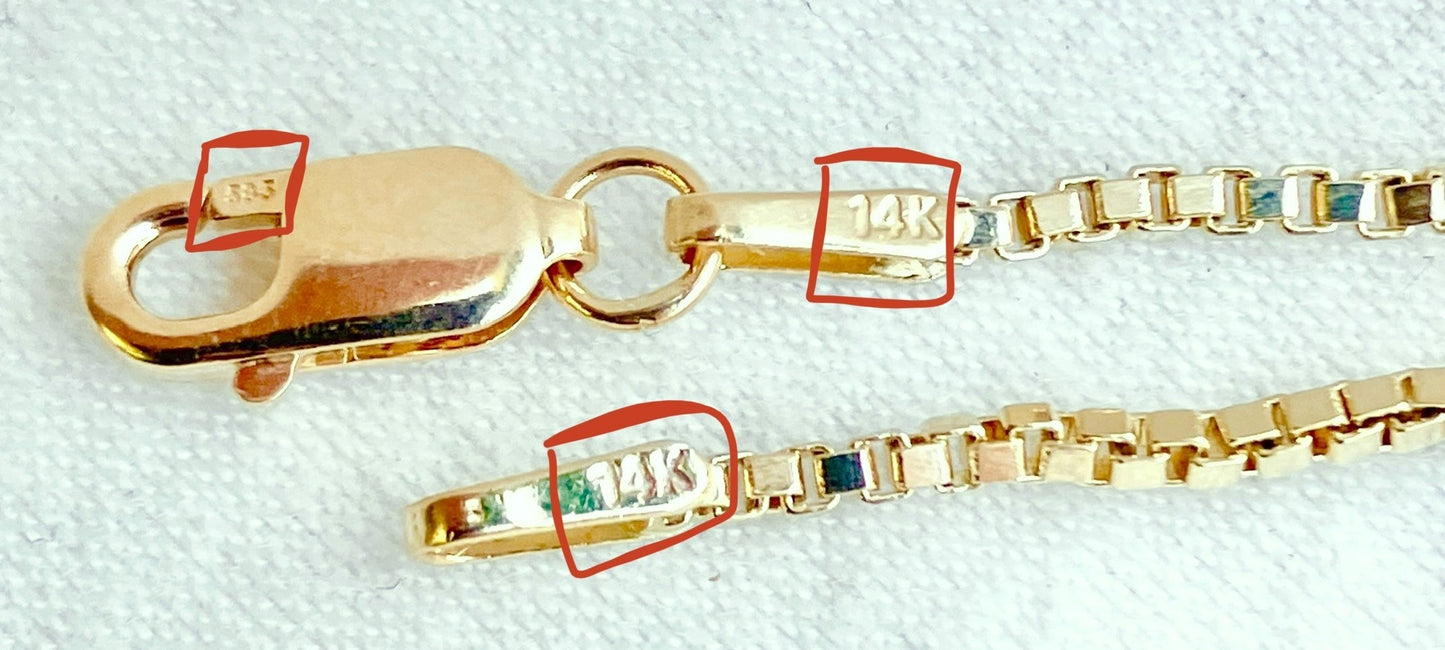 14k Gold Box Chain