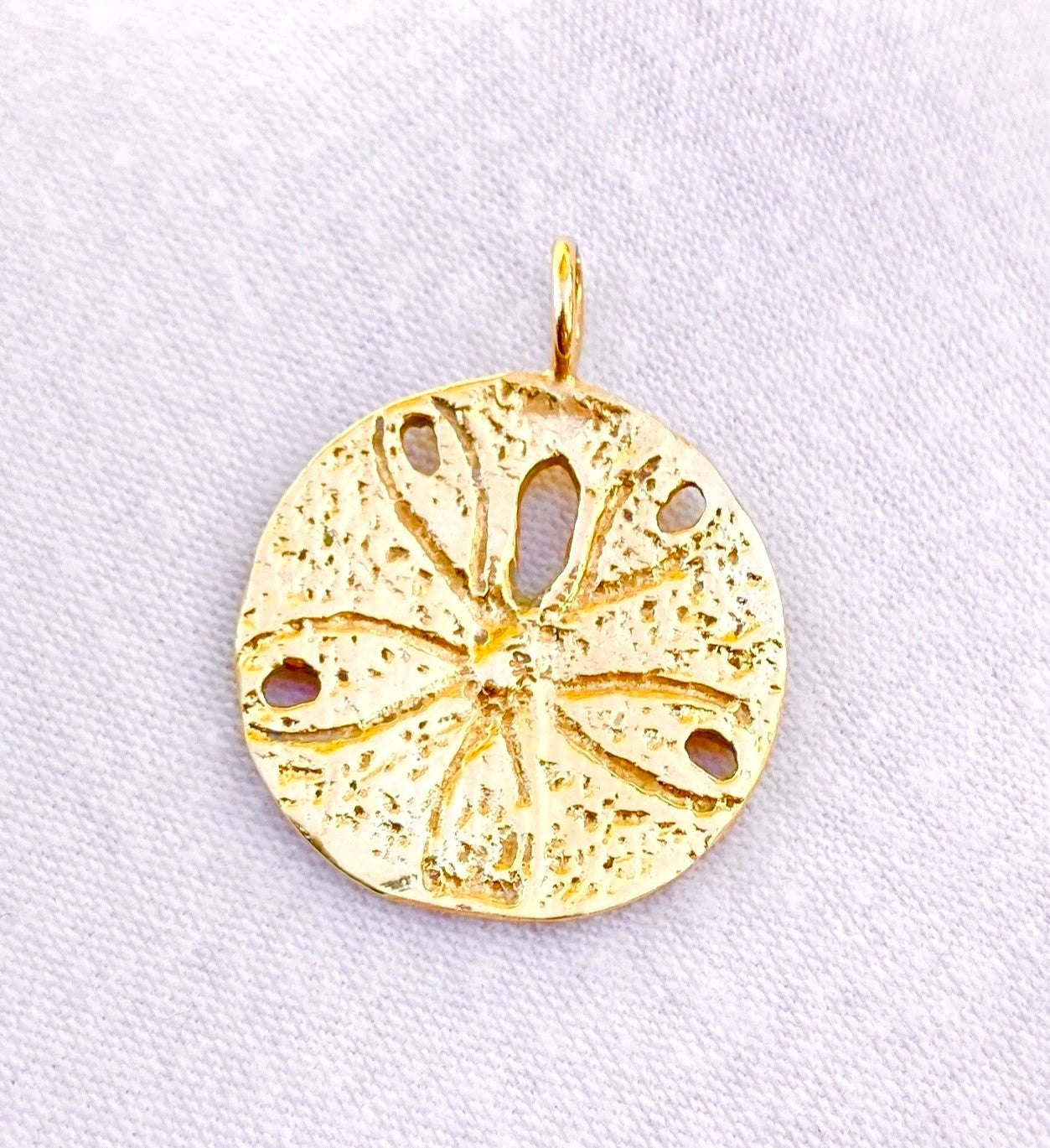 14k Gold Sand Dollar Pendant