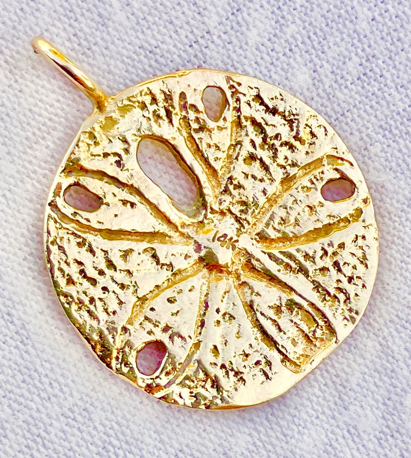 14k Gold Sand Dollar Pendant