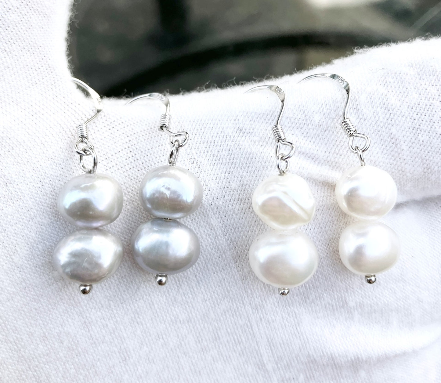 French Hook Semi-Baroque Pearl Earrings
