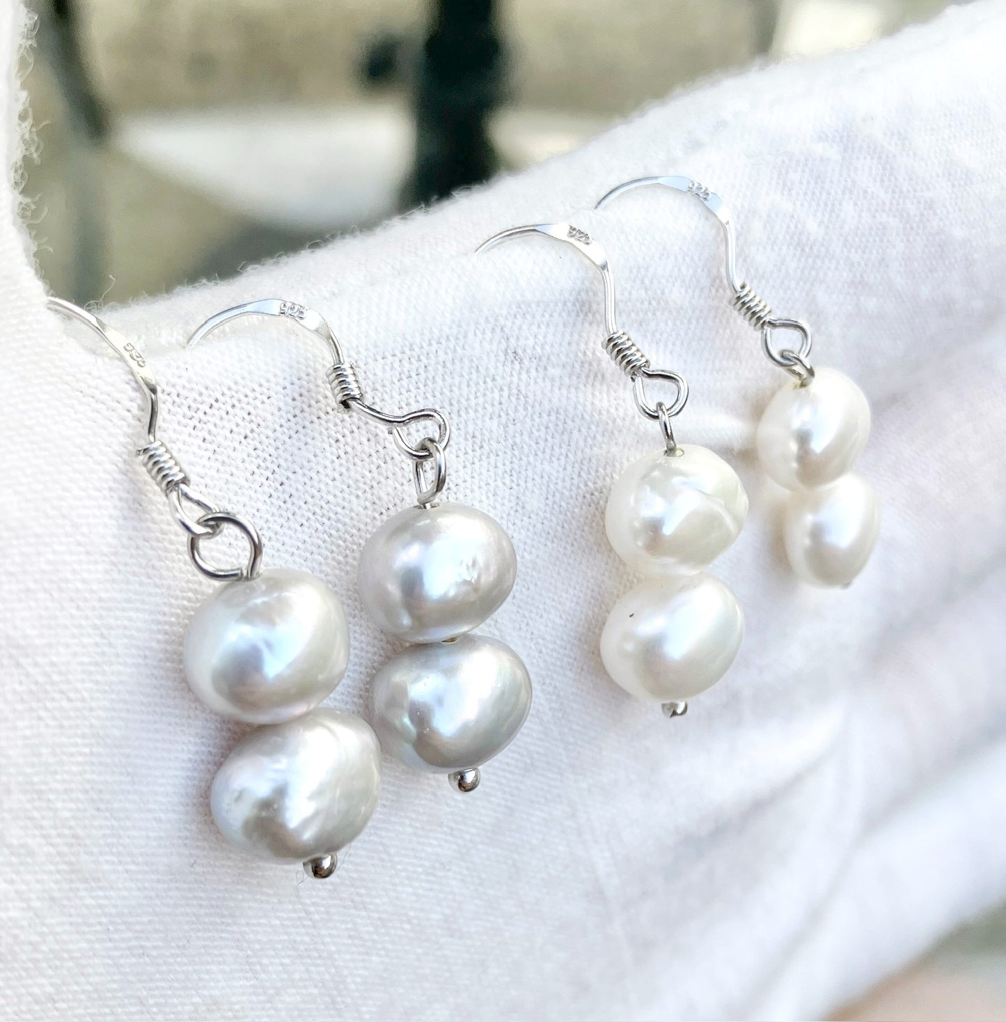 French Hook Semi-Baroque Pearl Earrings